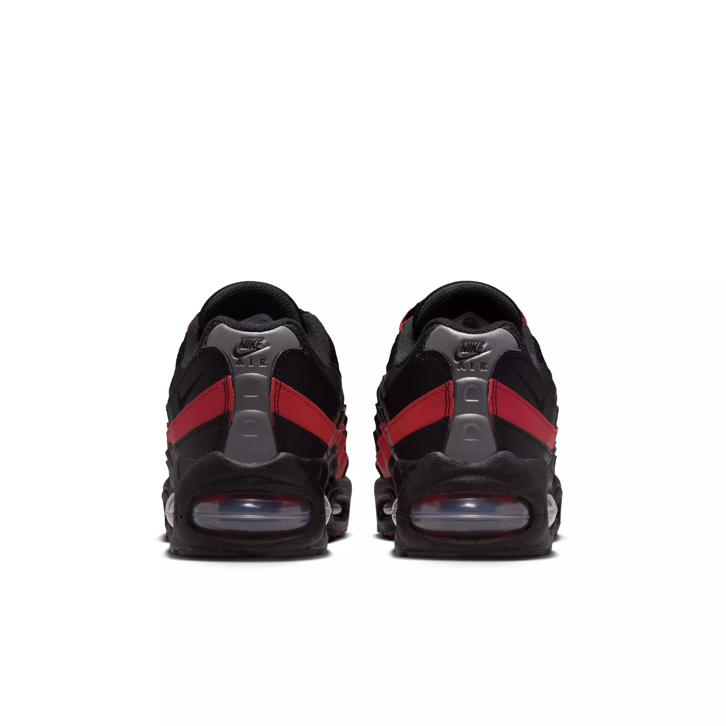 Nike Air Max 95 "Black/Team Crimson/Wolf Grey/Black" Grade School Boys' Shoe - BLACK/CRIMSON/GREY/BLACK