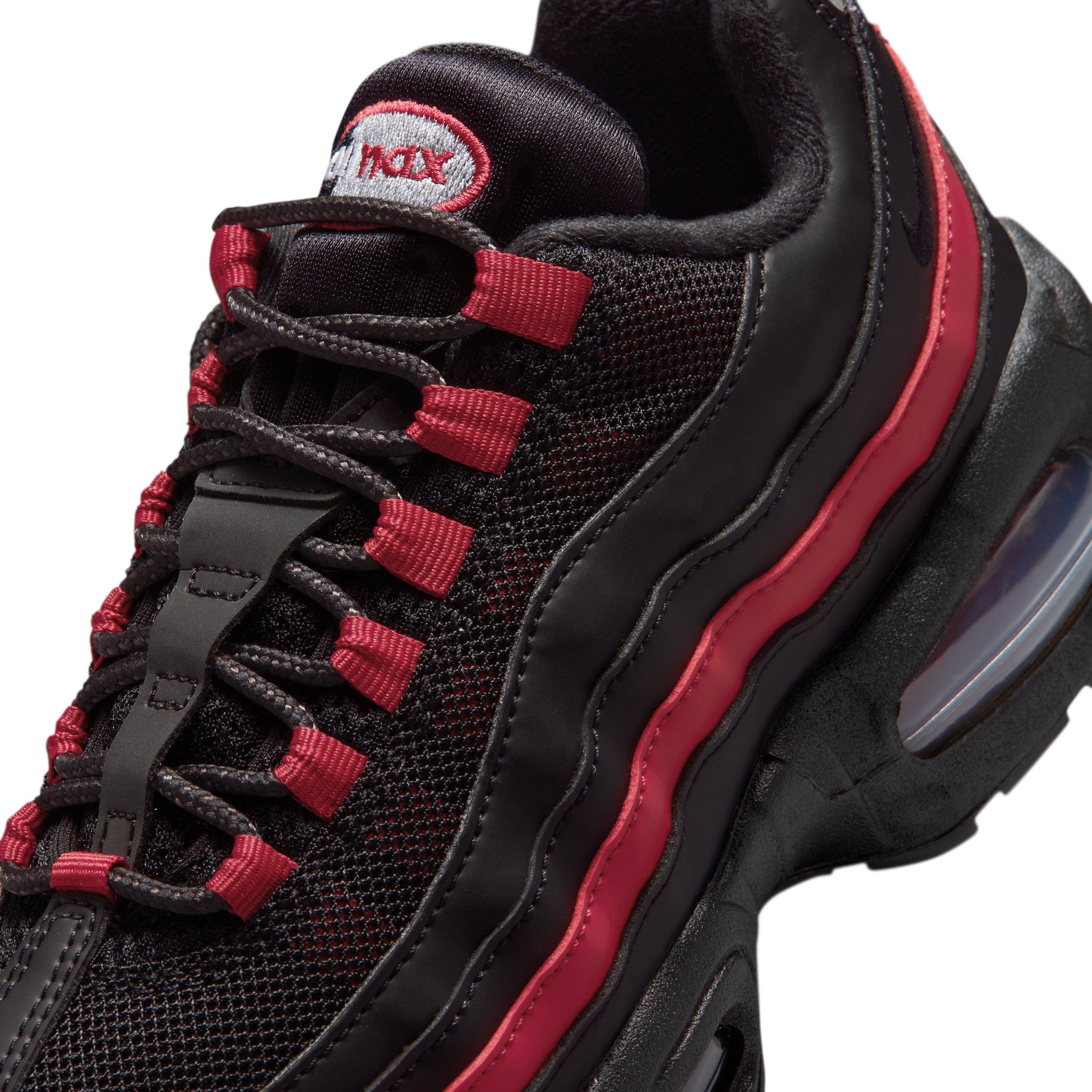 Nike Air Max 95 "Black/Team Crimson/Wolf Grey/Black" Grade School Boys' Shoe - BLACK/CRIMSON/GREY/BLACK Thumbnail View 7