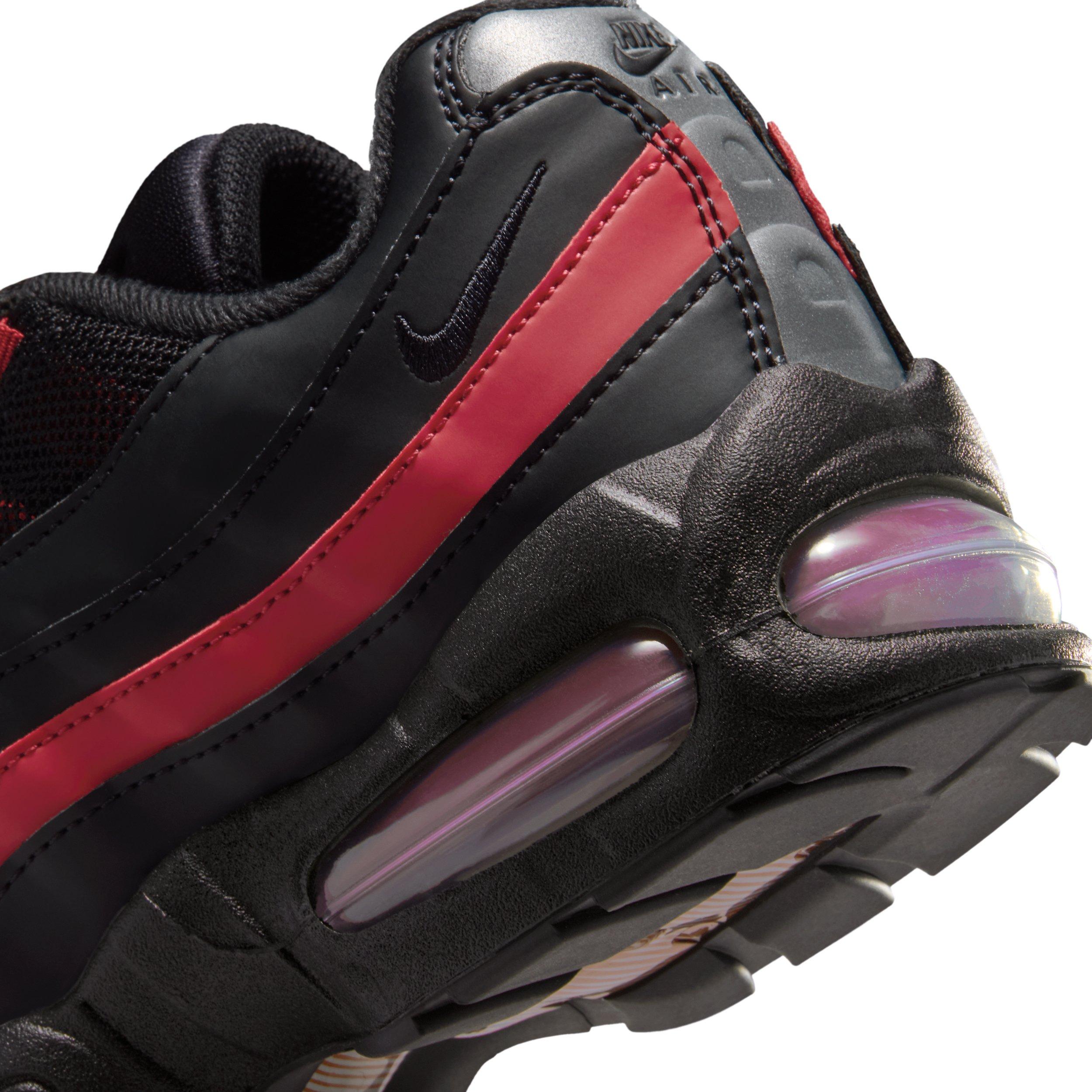 Nike Air Max 95 "Black/Team Crimson/Wolf Grey/Black" Grade School Boys' Shoe - BLACK/CRIMSON/GREY/BLACK Thumbnail View 8