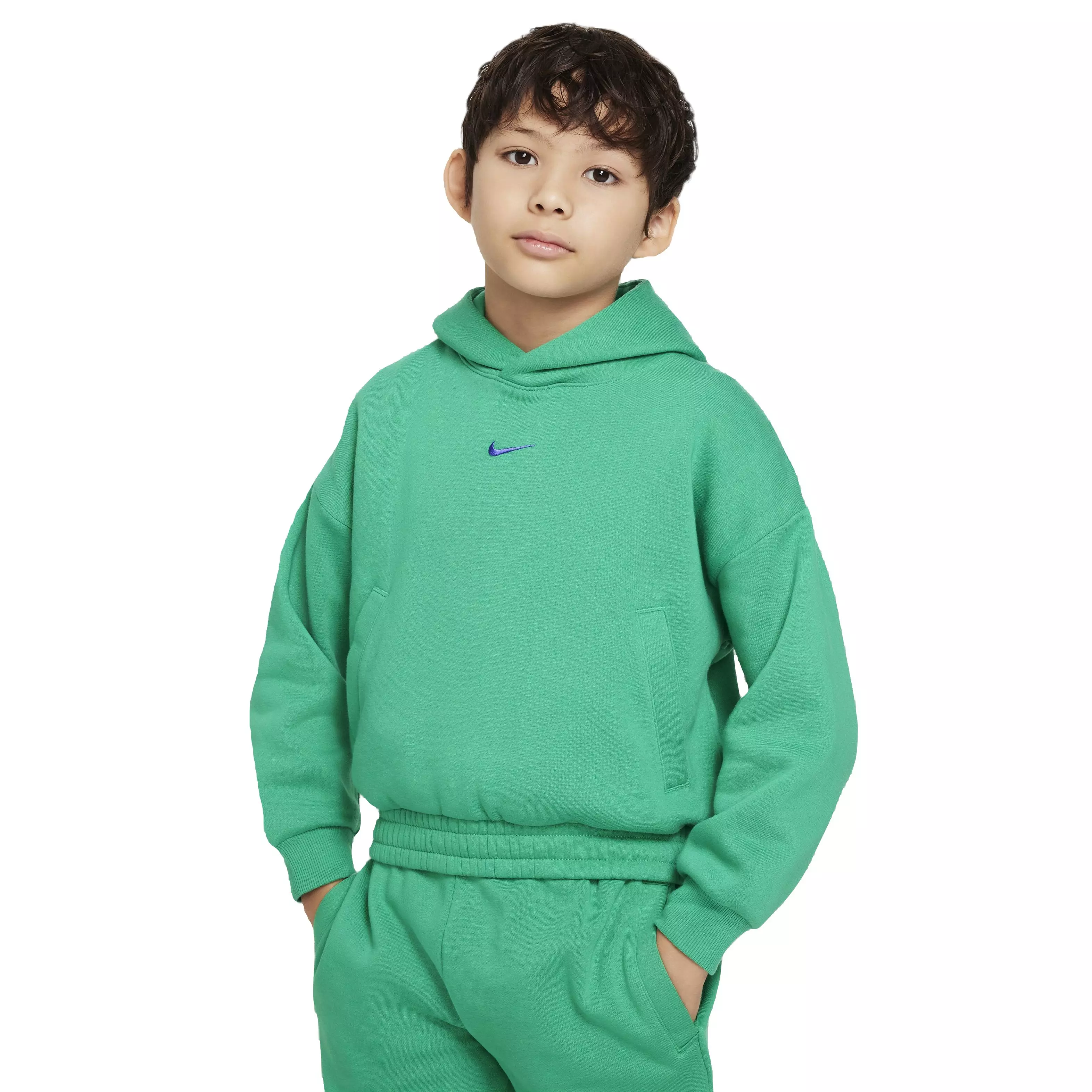 Nike Big Kids' C.O.B. Pullover Basketball Hoodie - Green - GREEN