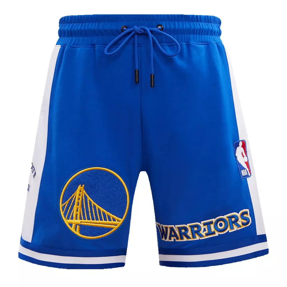 Pro Standard Men's NBA Golden State Warriors Retro Classic Double Knit Shorts - Royal - ROYAL