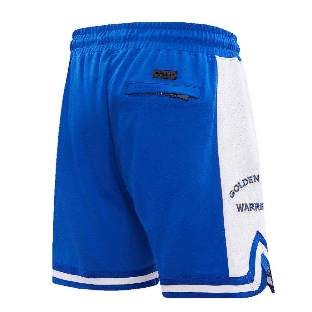 Pro Standard Men's NBA Golden State Warriors Retro Classic Double Knit Shorts -Royal - ROYAL Thumbnail View 4