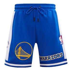 Pro Standard Men's NBA Golden State Warriors Retro Classic Double Knit Shorts -Royal