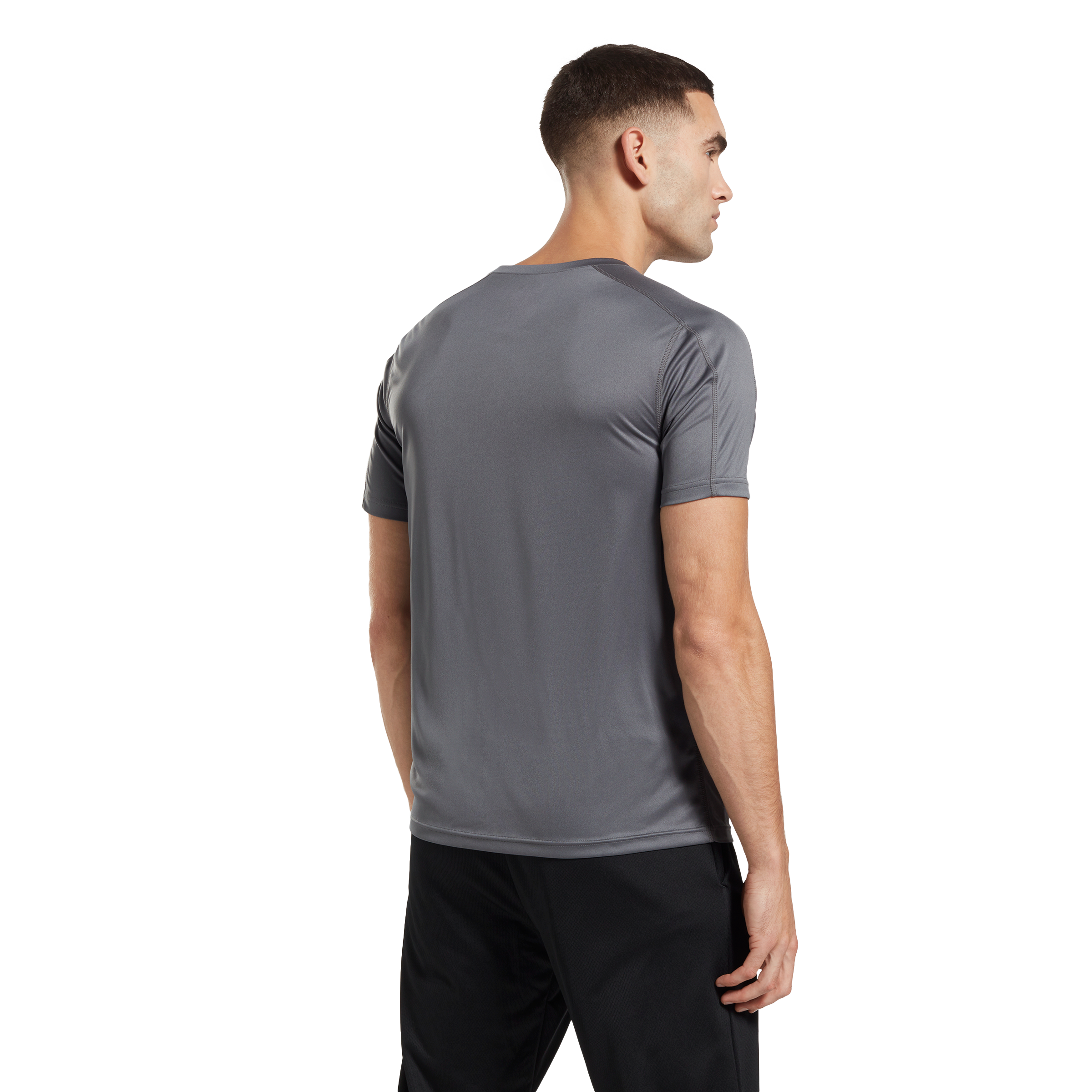 Reebok Men's Training Tech Tee - Grey - GREY Thumbnail View 2