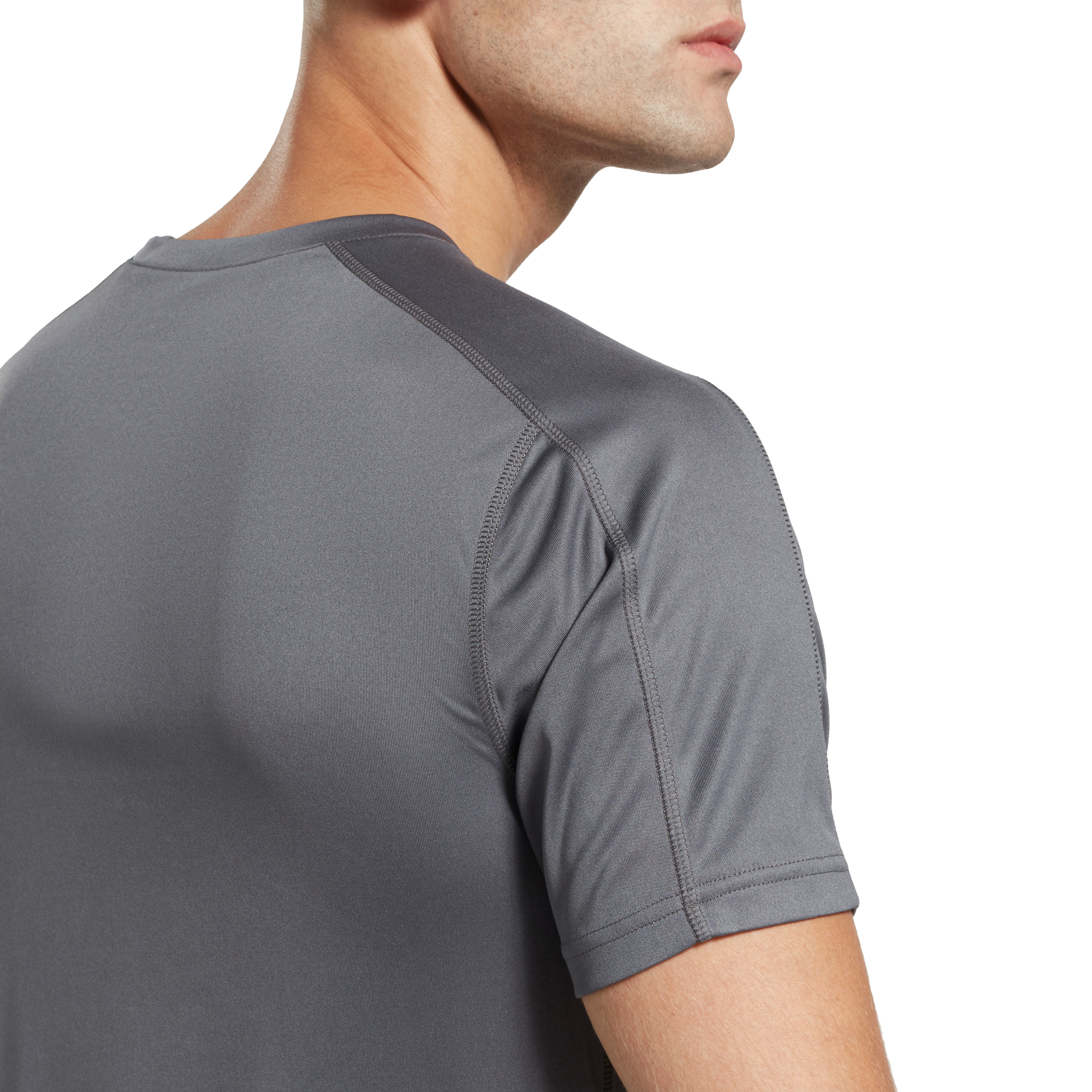 Reebok Men's Training Tech Tee - Grey - GREY Thumbnail View 5