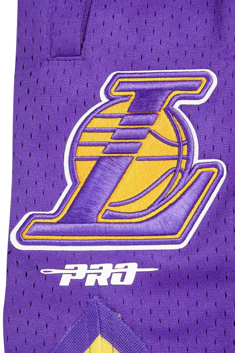 Pro Standard Men's NBA Los Angeles Lakers Retro Classic Double Knit Shorts - Black/Purple/Yellow - BLACK/PURPLE/YELLOW