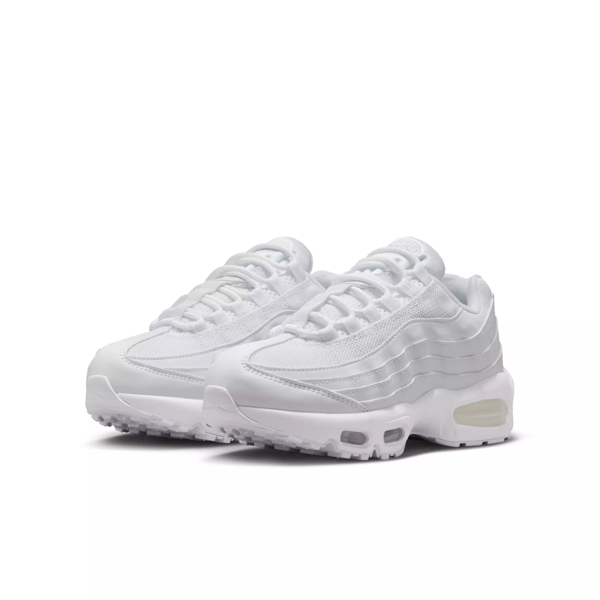 Nike Air Max 95 "White/White/Pure Platinum/White" Preschool Boys' Shoe - WHITE/WHITE/PLATINUM/WHITE