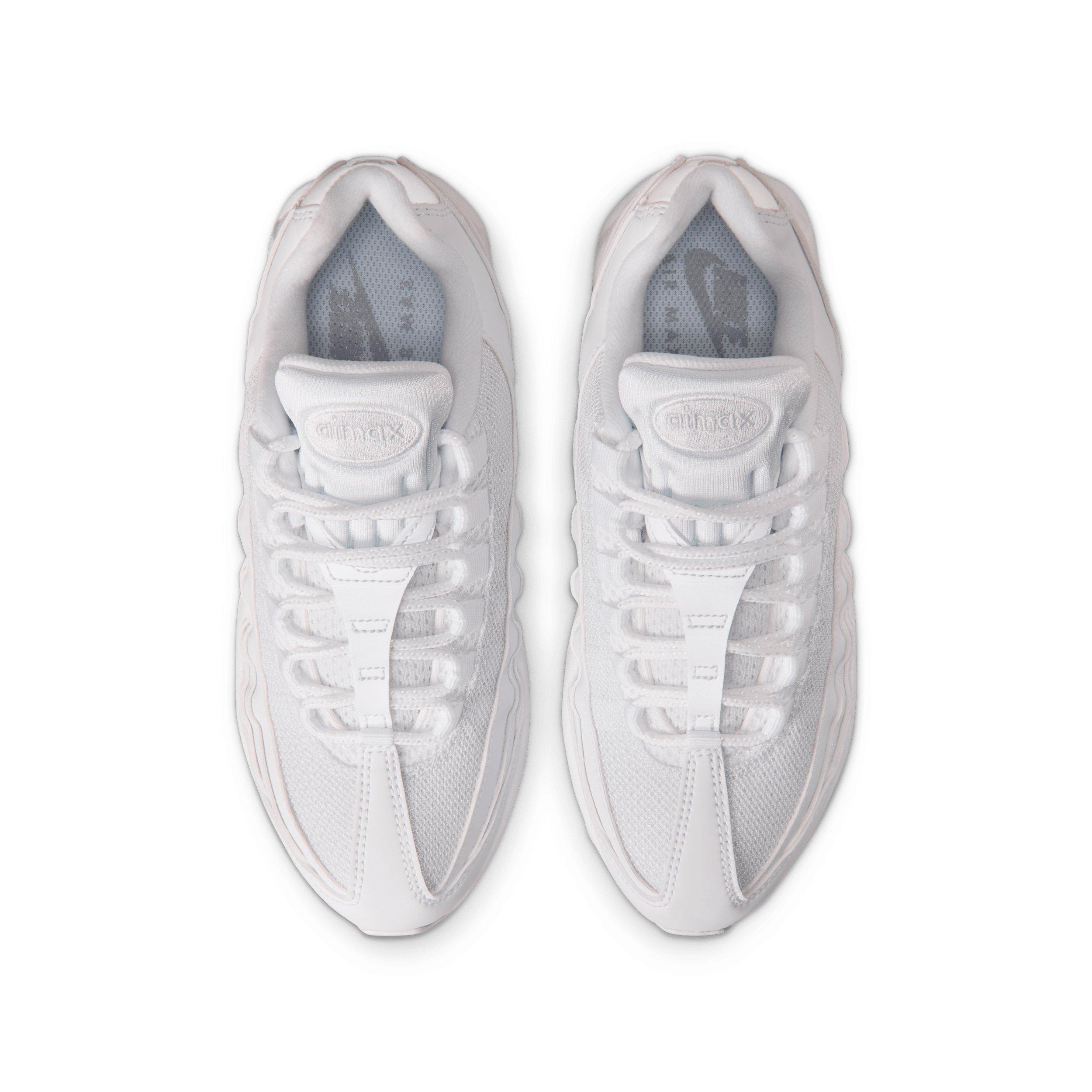 Nike Air Max 95 "White/White/Pure Platinum/White" Preschool Boys' Shoe - WHITE/WHITE/PLATINUM/WHITE Thumbnail View 4