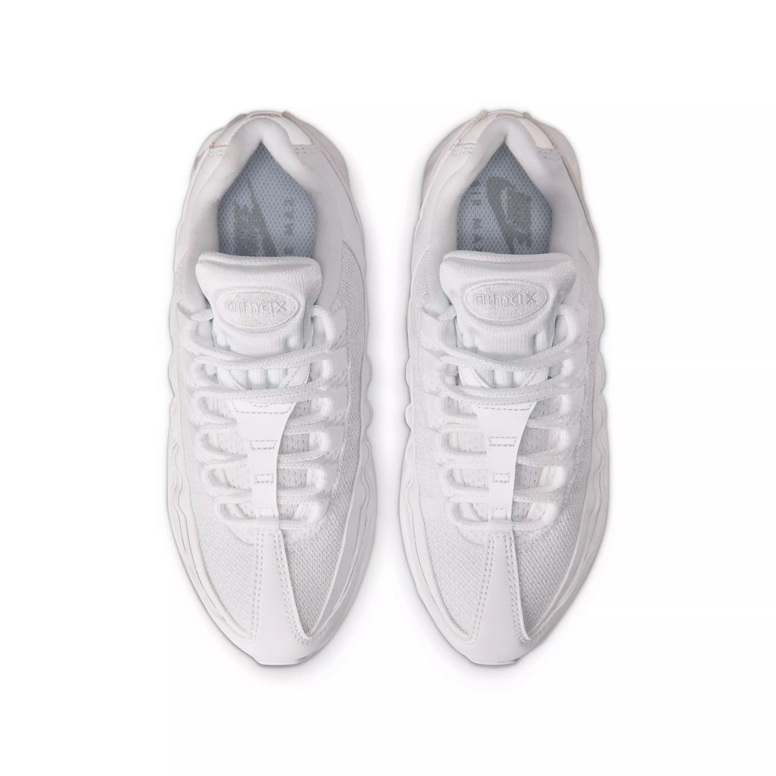 Nike Air Max 95 "White/White/Pure Platinum/White" Preschool Boys' Shoe - WHITE/WHITE/PLATINUM/WHITE