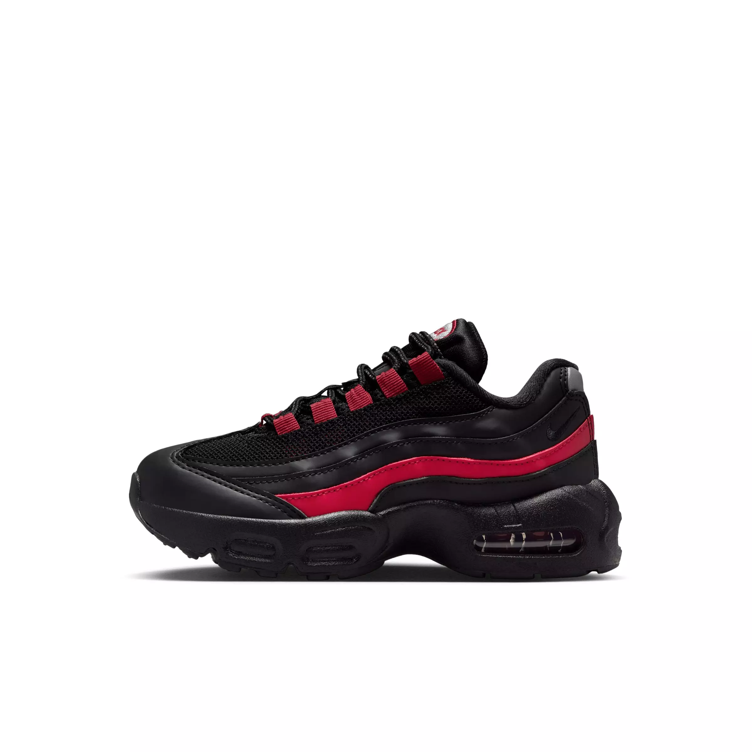 Nike Air Max 95 Recraft "Black/Team Crimson/Wolf Grey/Black" Preschool Boys' Shoe - BLACK/CRIMSON/GREY/BLACK