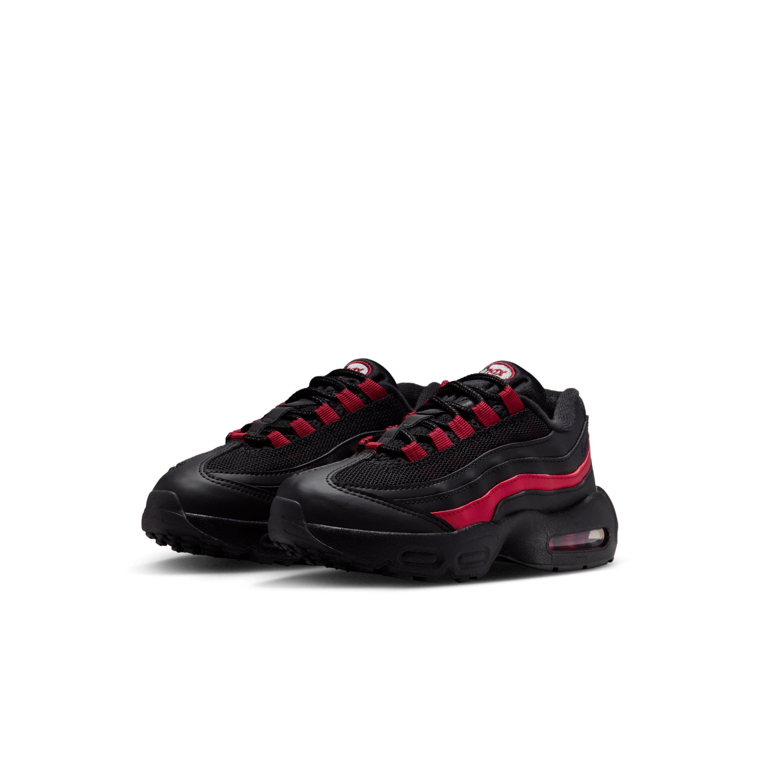Nike Air Max 95 Recraft "Black/Team Crimson/Wolf Grey/Black" Preschool Boys' Shoe - BLACK/CRIMSON/GREY/BLACK Thumbnail View 3