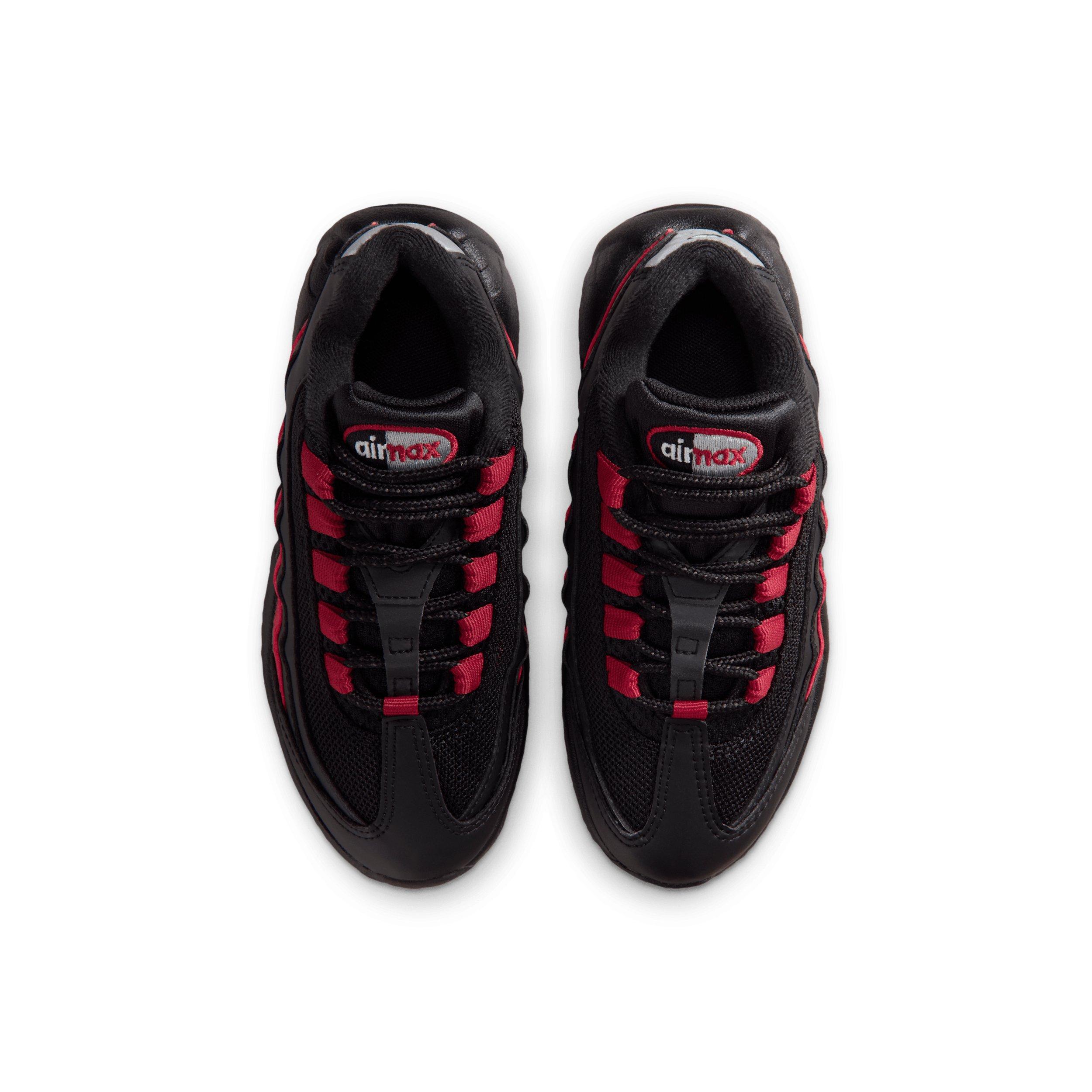 Nike Air Max 95 Recraft "Black/Team Crimson/Wolf Grey/Black" Preschool Boys' Shoe - BLACK/CRIMSON/GREY/BLACK Thumbnail View 4