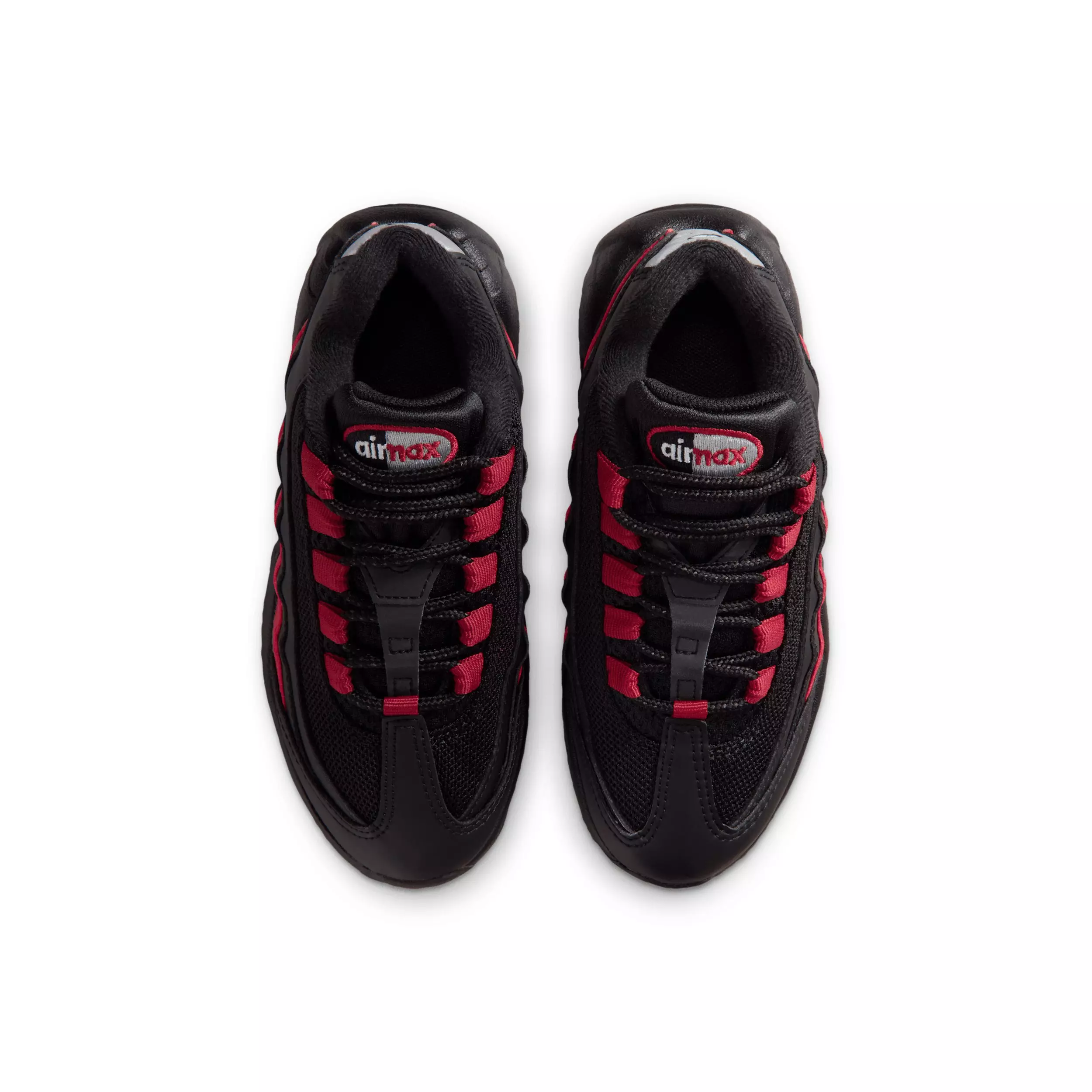 Nike Air Max 95 Recraft "Black/Team Crimson/Wolf Grey/Black" Preschool Boys' Shoe - BLACK/CRIMSON/GREY/BLACK