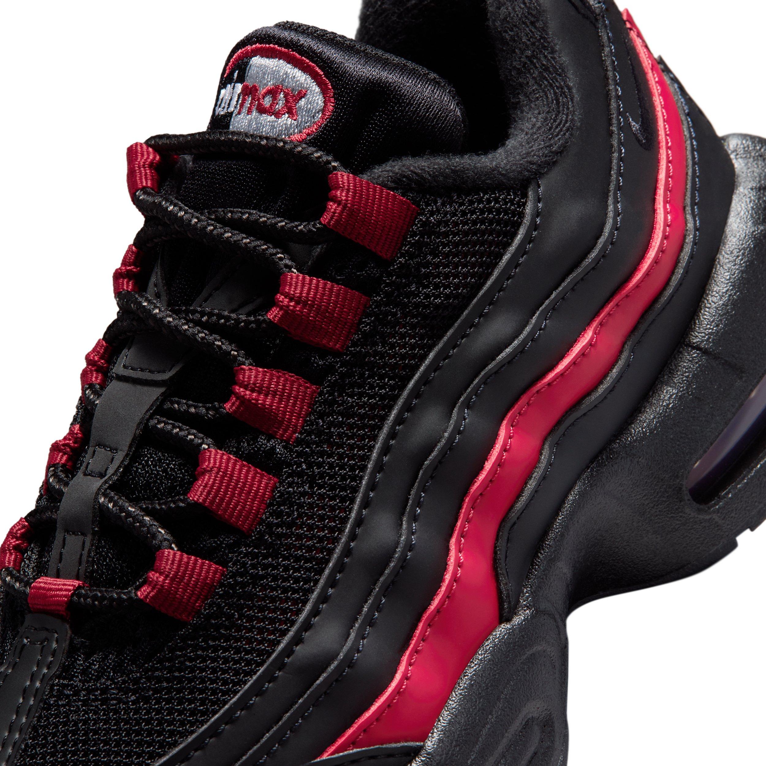 Nike Air Max 95 Recraft "Black/Team Crimson/Wolf Grey/Black" Preschool Boys' Shoe - BLACK/CRIMSON/GREY/BLACK Thumbnail View 7