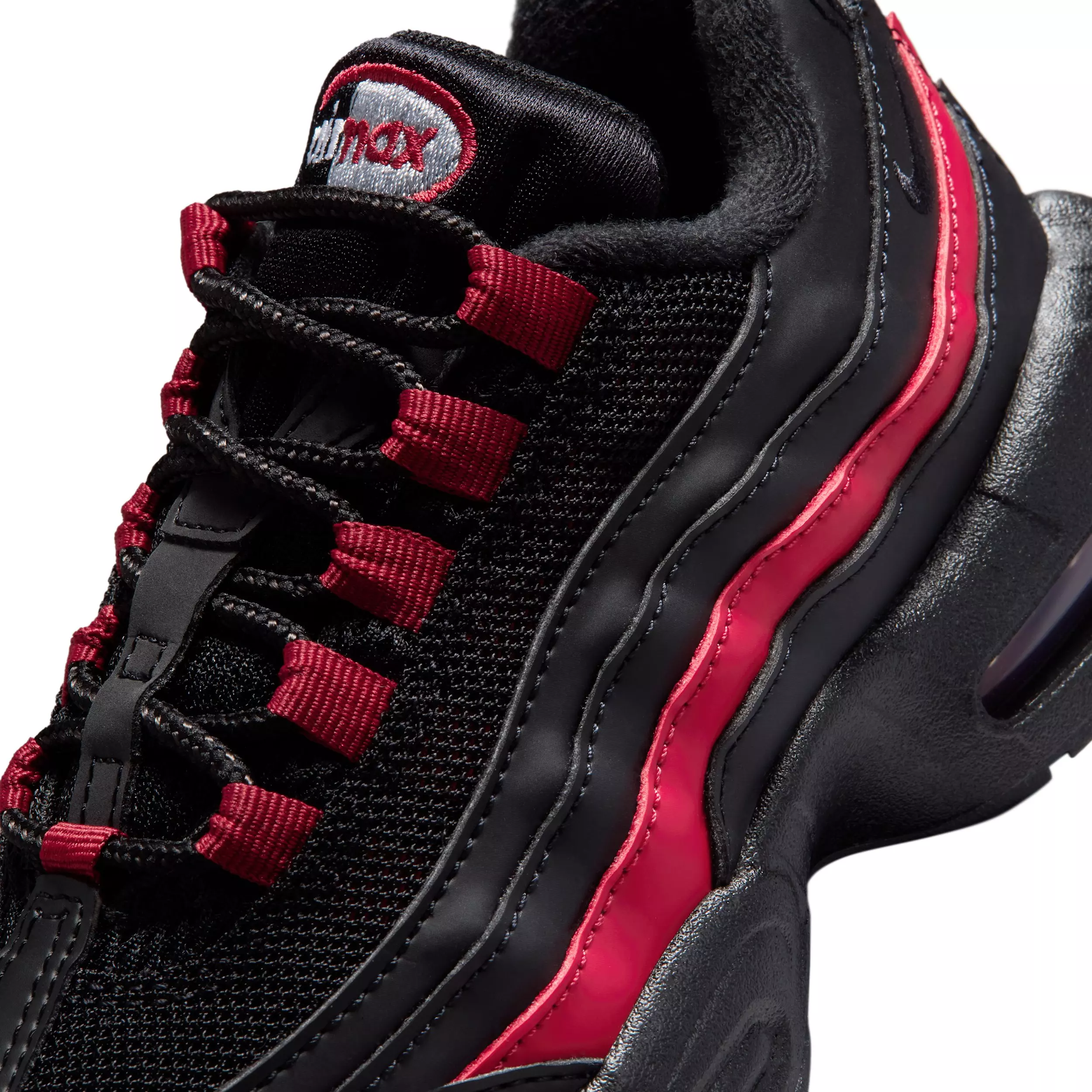 Nike Air Max 95 Recraft "Black/Team Crimson/Wolf Grey/Black" Preschool Boys' Shoe - BLACK/CRIMSON/GREY/BLACK