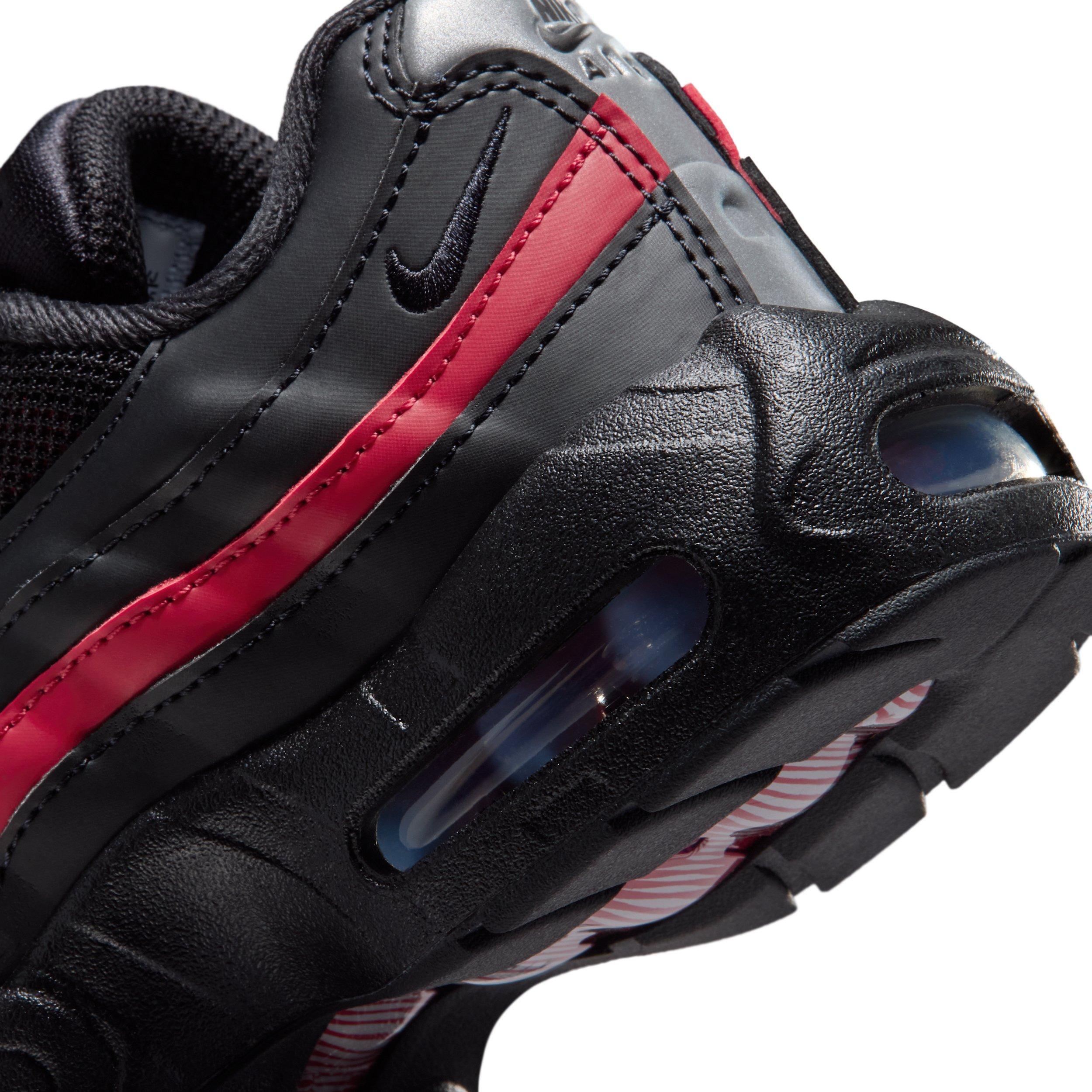 Nike Air Max 95 Recraft "Black/Team Crimson/Wolf Grey/Black" Preschool Boys' Shoe - BLACK/CRIMSON/GREY/BLACK Thumbnail View 8