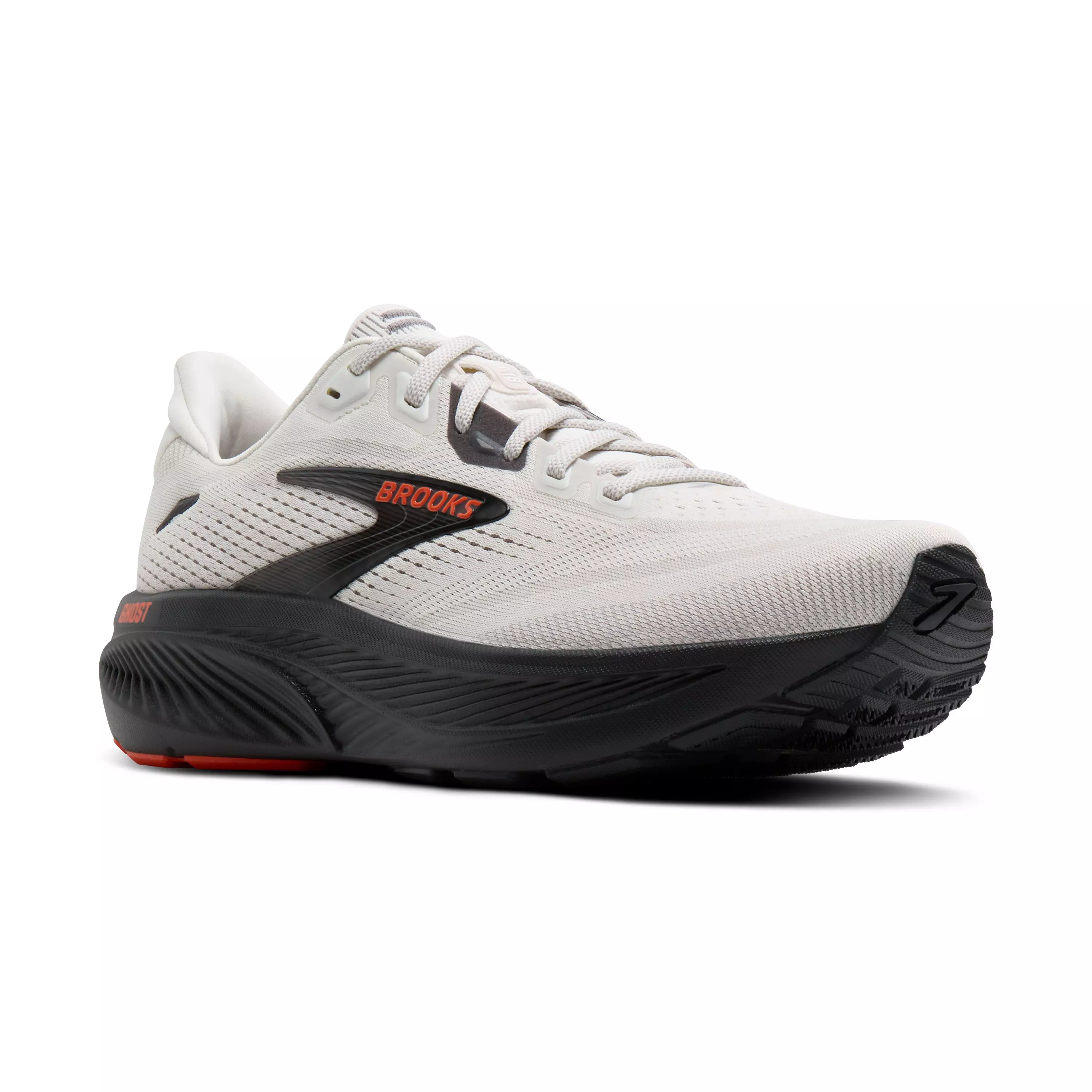 Brooks Ghost 18 "Coconut/Pearl/Tigerlily" Men's Narrow Running Shoe - COCONUT/PEARL/TIGERLILY
