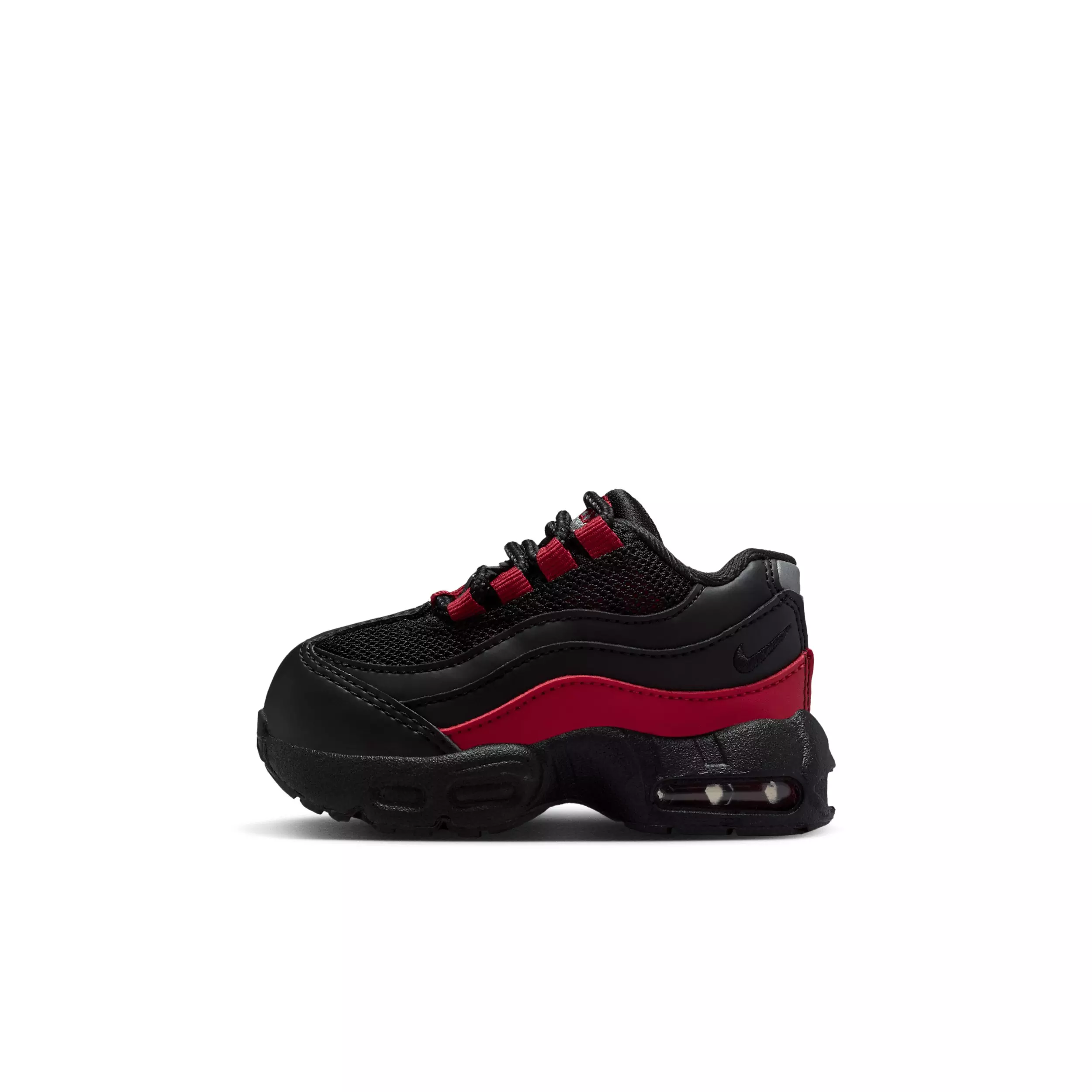 Nike Air Max 95 Recraft "Black/Team Crimson/Wolf Grey/Black" Infant Boys' Shoe - BLACK/CRIMSON/GREY/BLACK