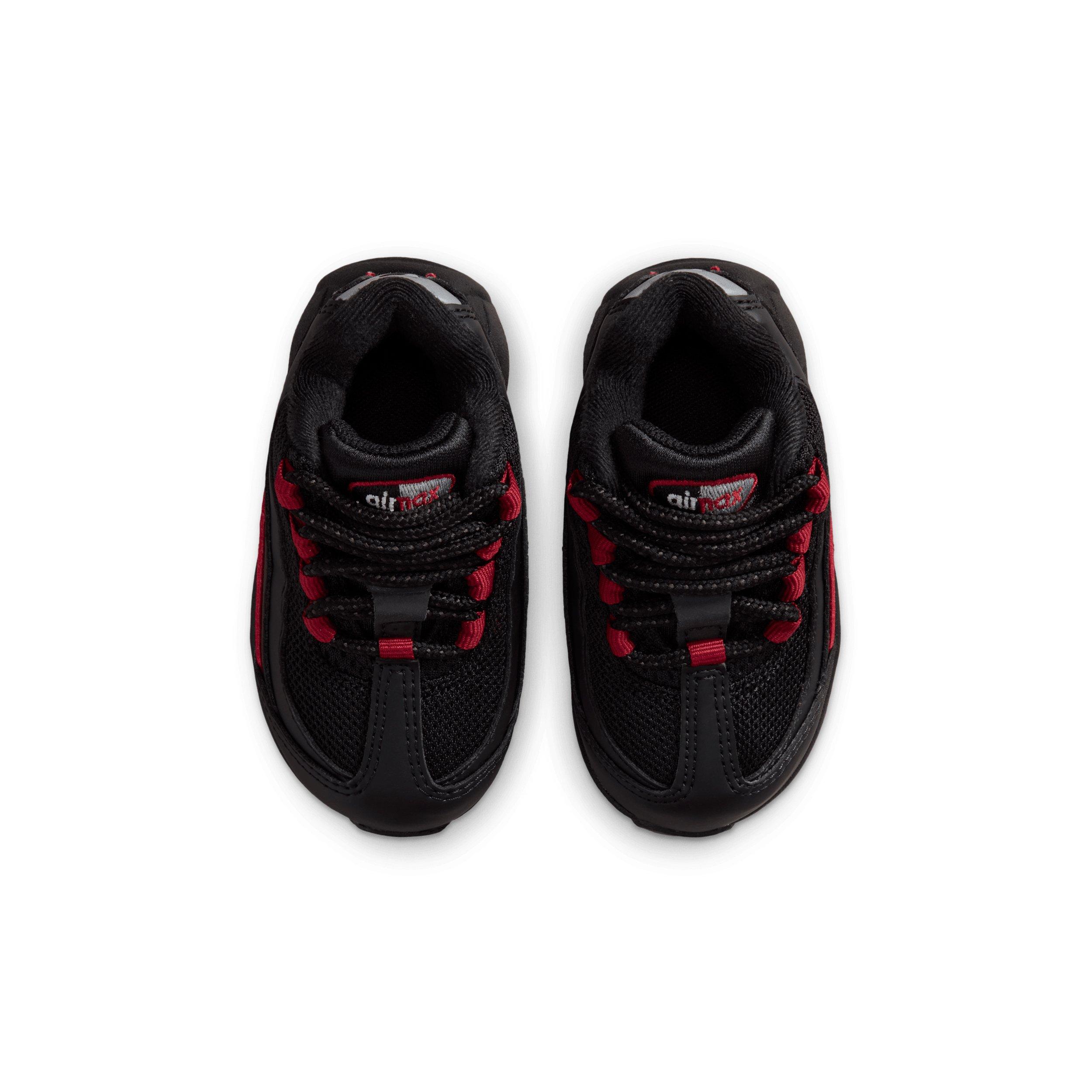 Nike Air Max 95 Recraft "Black/Team Crimson/Wolf Grey/Black" Infant Boys' Shoe - BLACK/CRIMSON/GREY/BLACK Thumbnail View 4