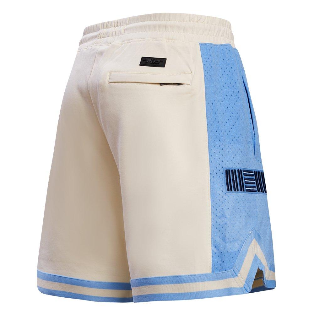 Pro Standard Men's NBA Memphis Grizzlies Retro Classic Double Knit Shorts -Eggshell/Blue - EGGSHELL/BLUE Thumbnail View 4