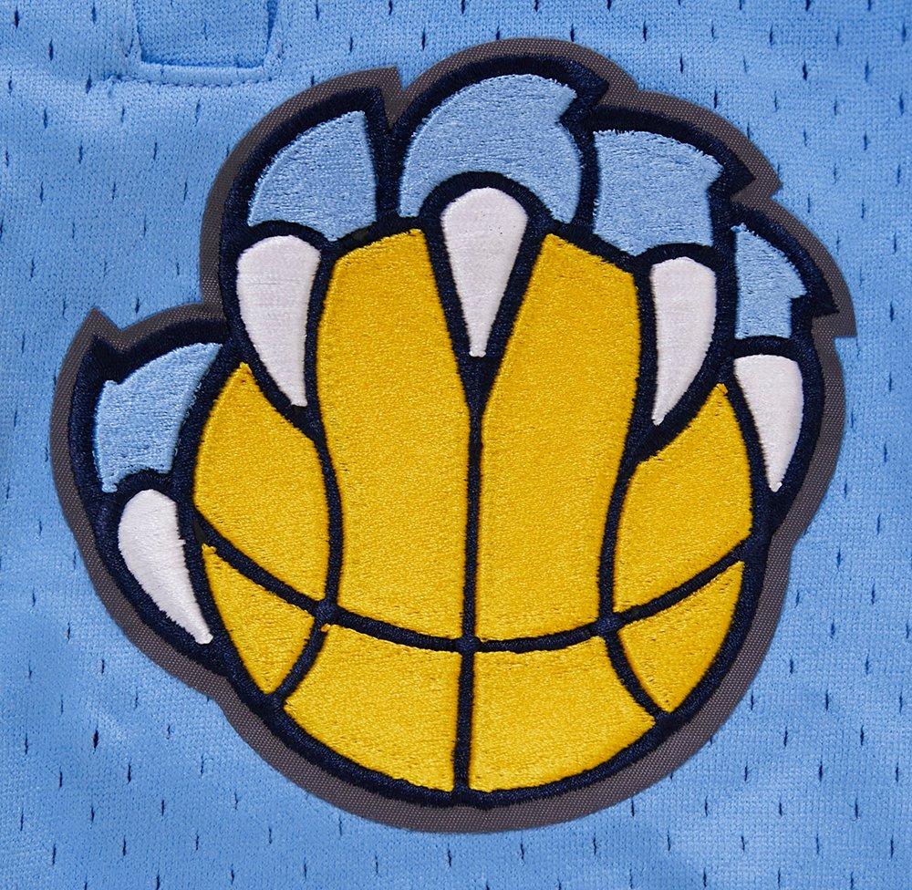Pro Standard Men's NBA Memphis Grizzlies Retro Classic Double Knit Shorts - Eggshell/Blue - EGGSHELL/BLUE Thumbnail View 5