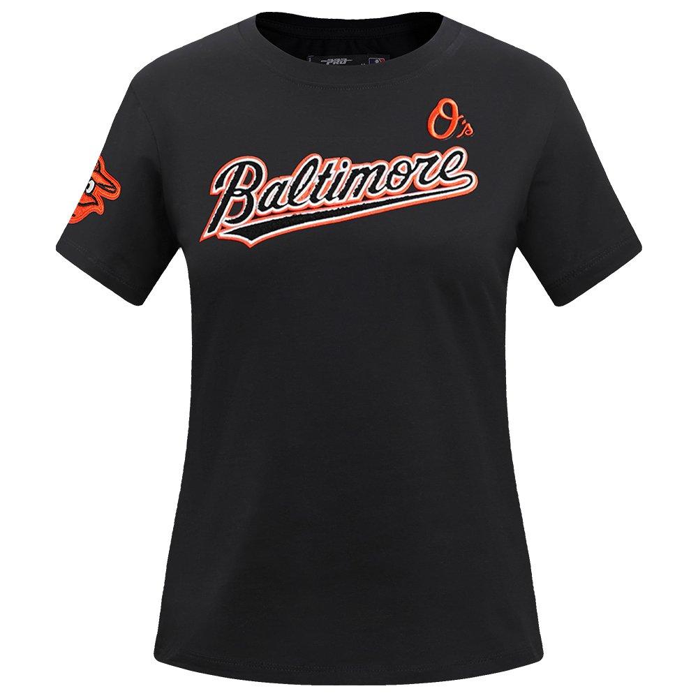 Pro Standard Women's MLB Baltimore Orioles Classic Short Sleeve SJ Slim Fit Top - Black - BLACK Thumbnail View 1