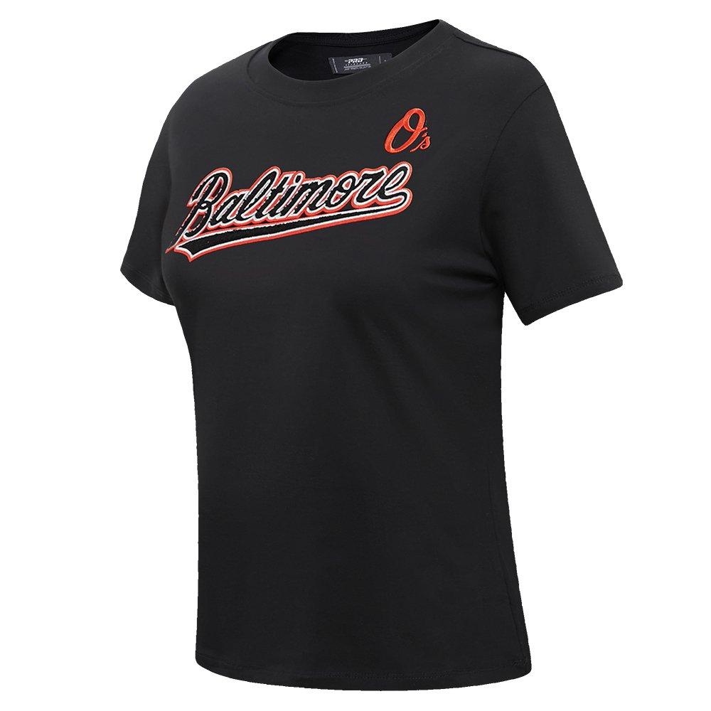 Pro Standard Women's MLB Baltimore Orioles Classic Short Sleeve SJ Slim Fit Top - Black - BLACK Thumbnail View 3