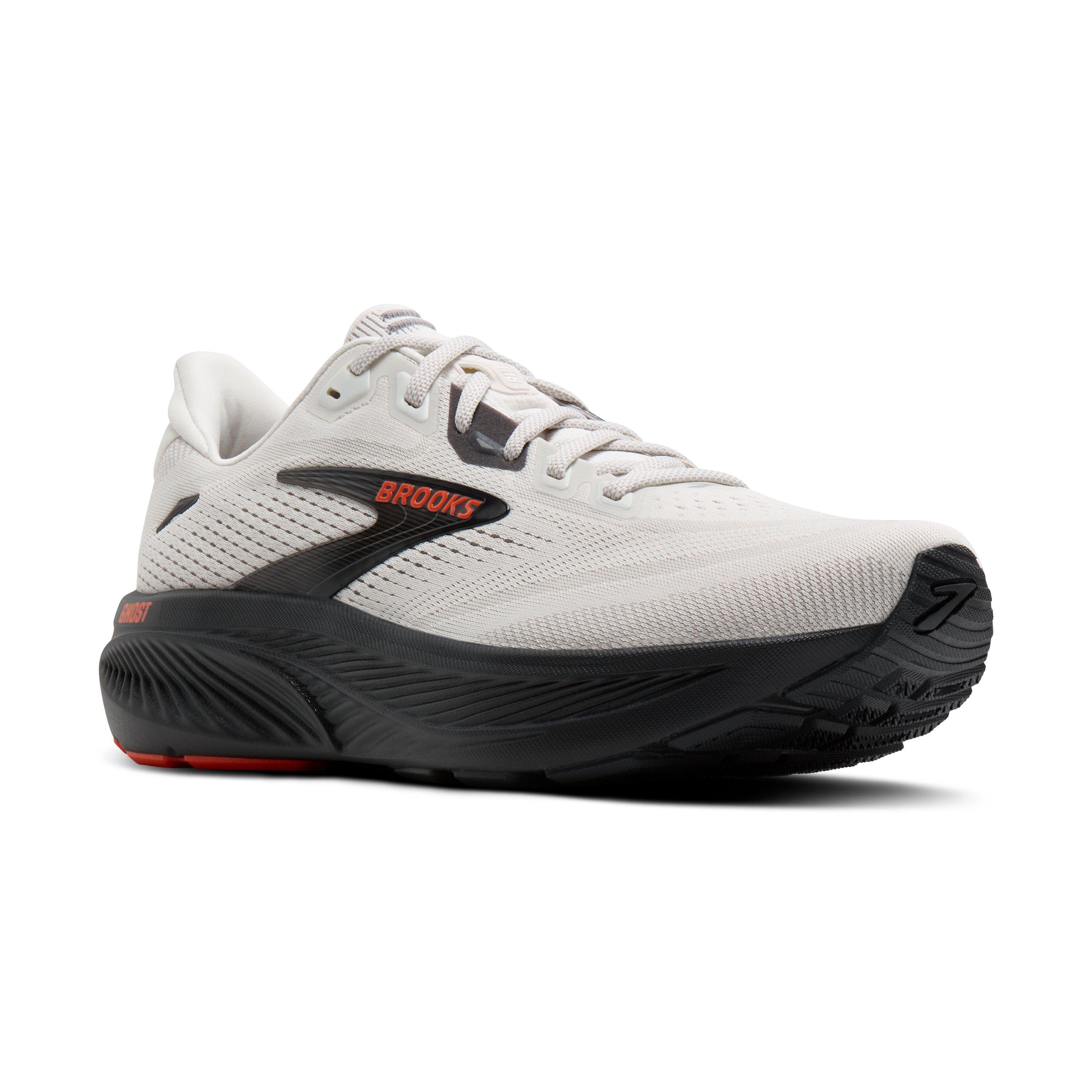 Brooks Ghost 18 "Coconut/Pearl/Tigerlily" Men's Wide Running Shoe - COCONUT/PEARL/TIGERLILY
