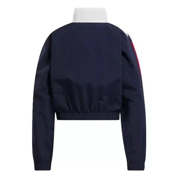 Reebok Women's Contrast Logo Track Jacket - Navy - NAVY
