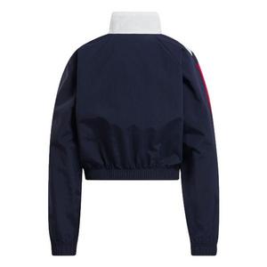 Reebok Women's Contrast Logo Track Jacket - Navy