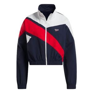 Reebok Women's Contrast Logo Track Jacket - Navy