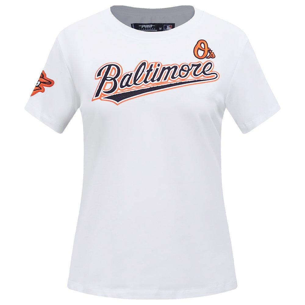 Pro Standard Women's MLB Baltimore Orioles Classic Short Sleeve SJ Slim Fit Top - White - WHITE Thumbnail View 1