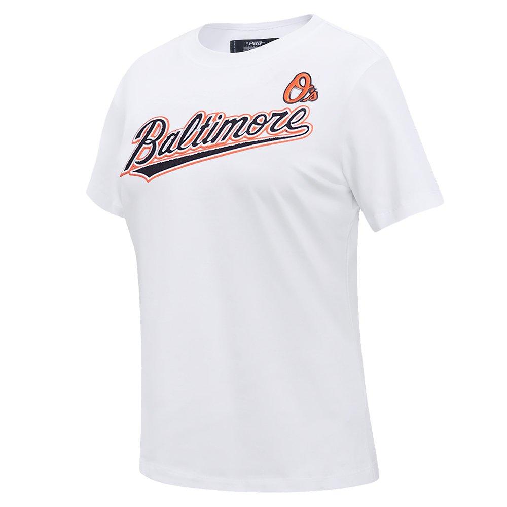 Pro Standard Women's MLB Baltimore Orioles Classic Short Sleeve SJ Slim Fit Top - White - WHITE Thumbnail View 3
