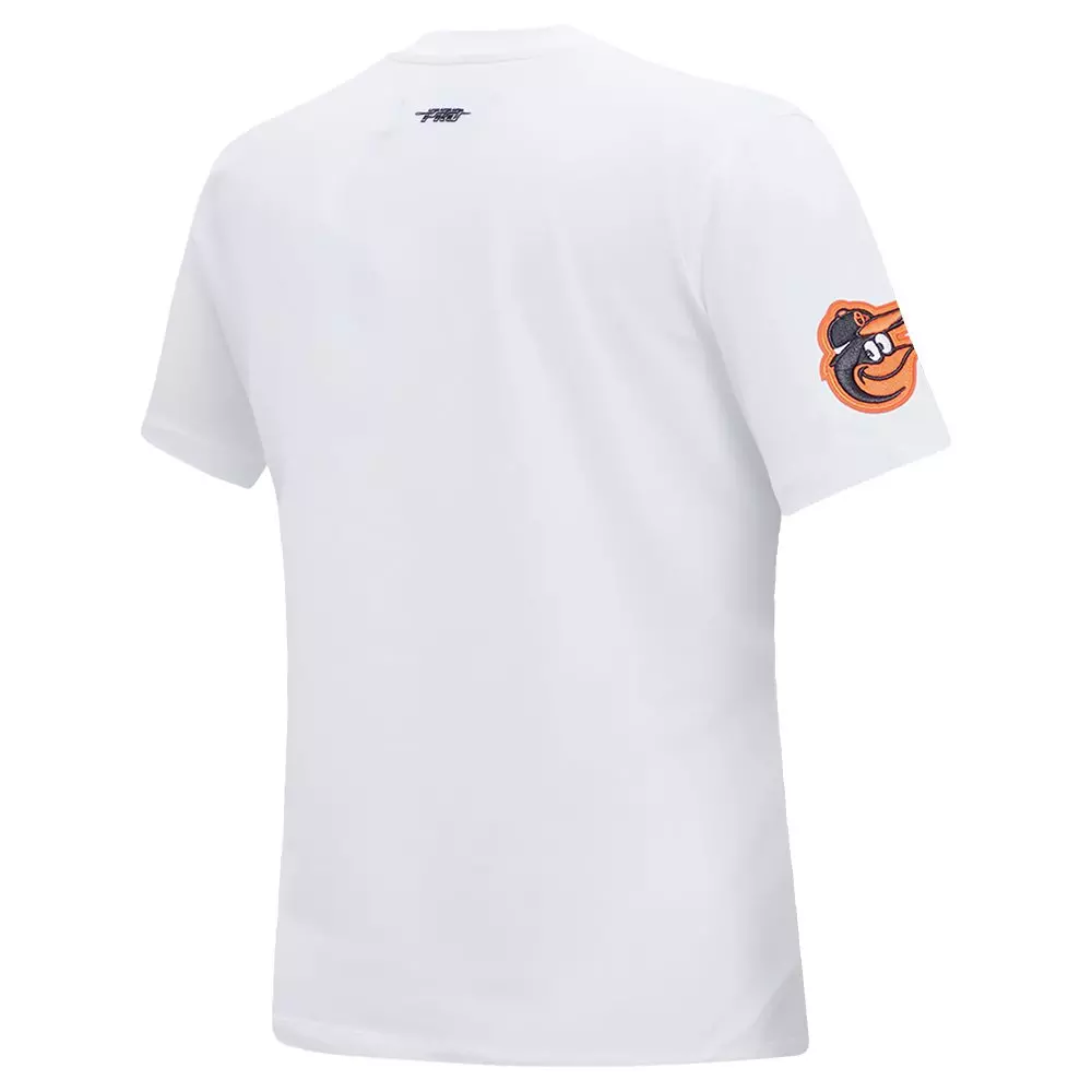 Pro Standard Women's MLB Baltimore Orioles Classic Short Sleeve SJ Slim Fit Top - White - WHITE