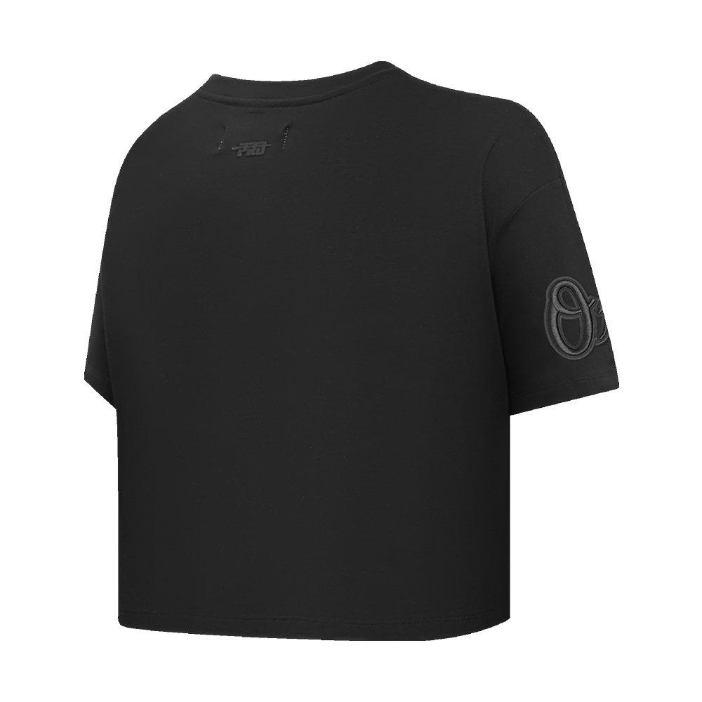Pro Standard Women's MLB Baltimore Orioles Neutral SJ Boxy Top - Black - BLACK Thumbnail View 4
