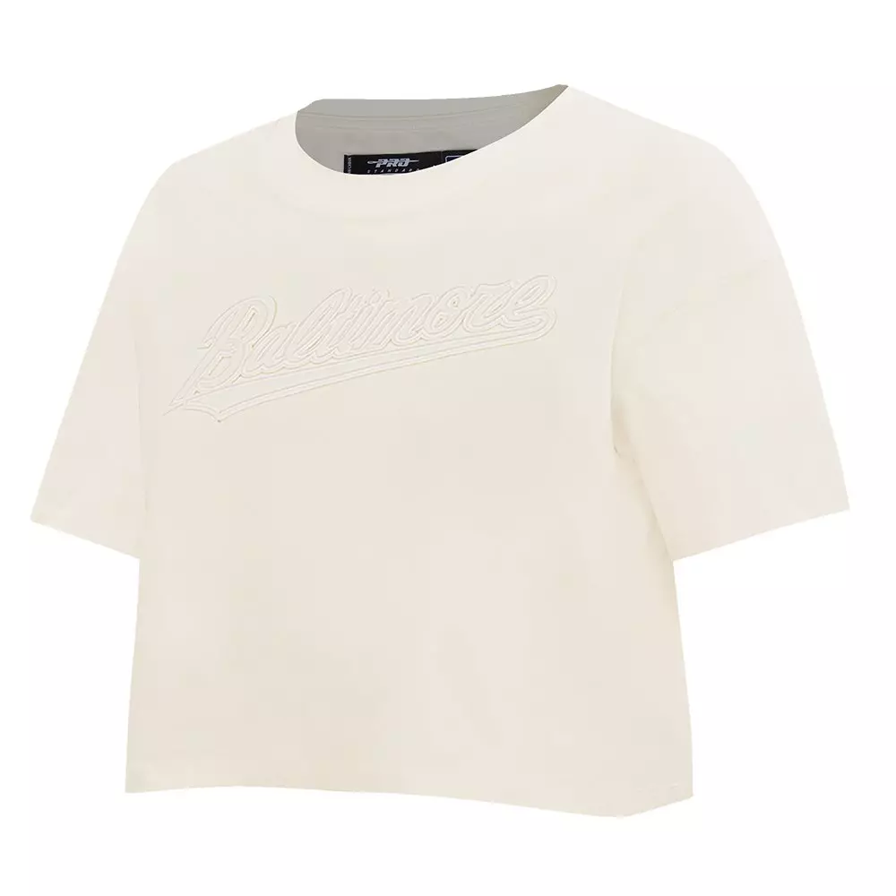 Pro Standard Women's MLB Baltimore Orioles Neutral SJ Boxy Top - Cream - CREAM
