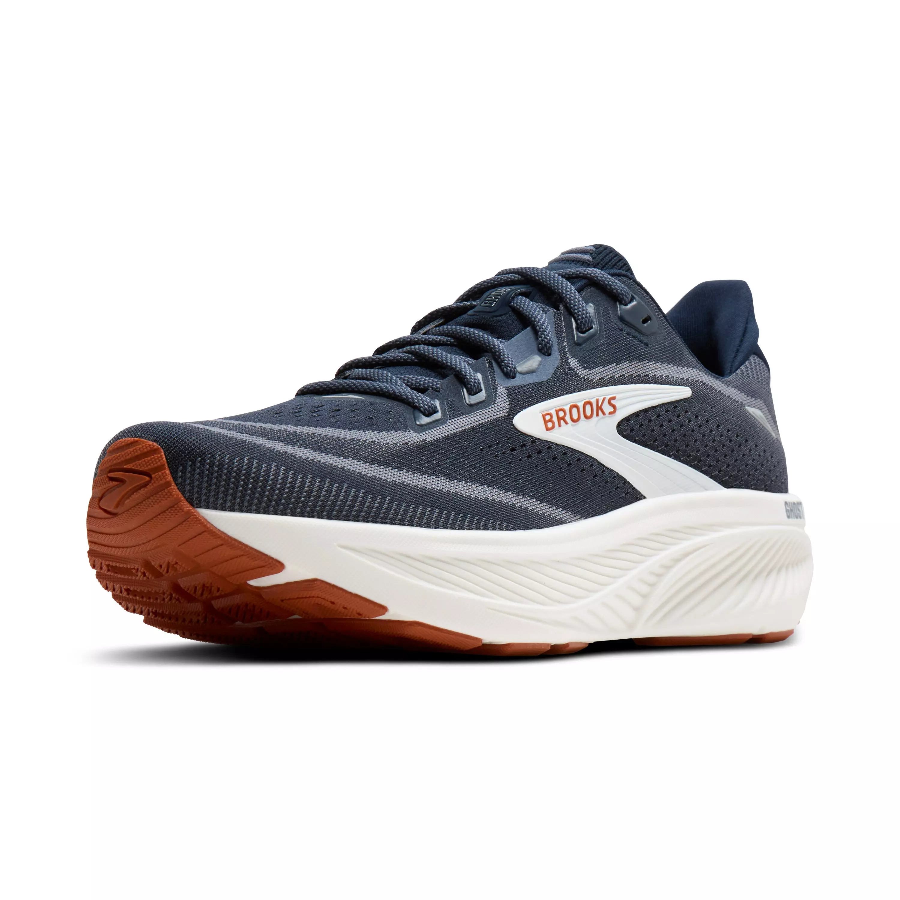 Brooks Ghost 18 "Navy Blazer/Red Earth/Blue" Men's Running Shoe - NAVY/RED/BLUE