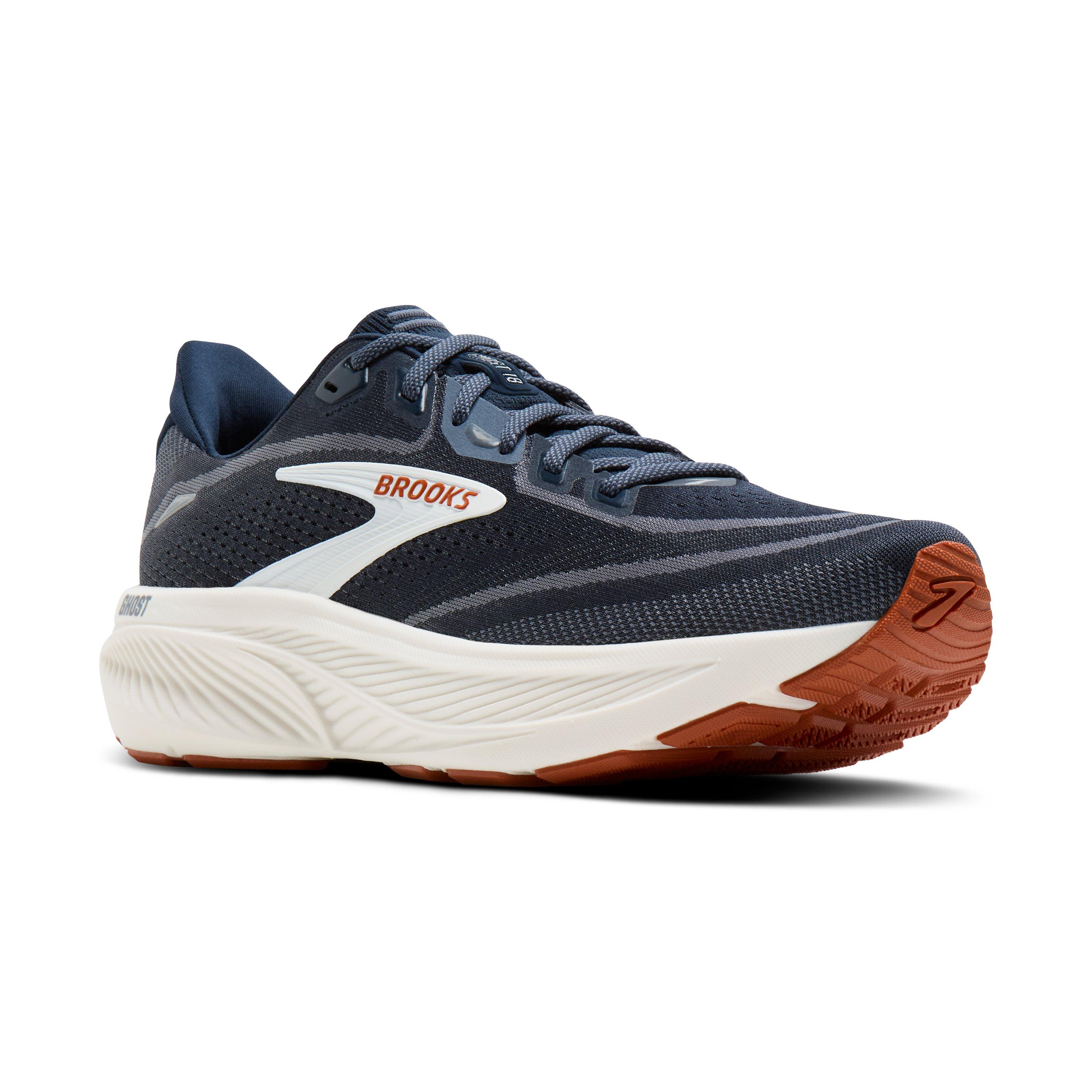 Brooks Ghost 18 "Navy Blazer/Red Earth/Blue" Men's Running Shoe - NAVY/RED/BLUE