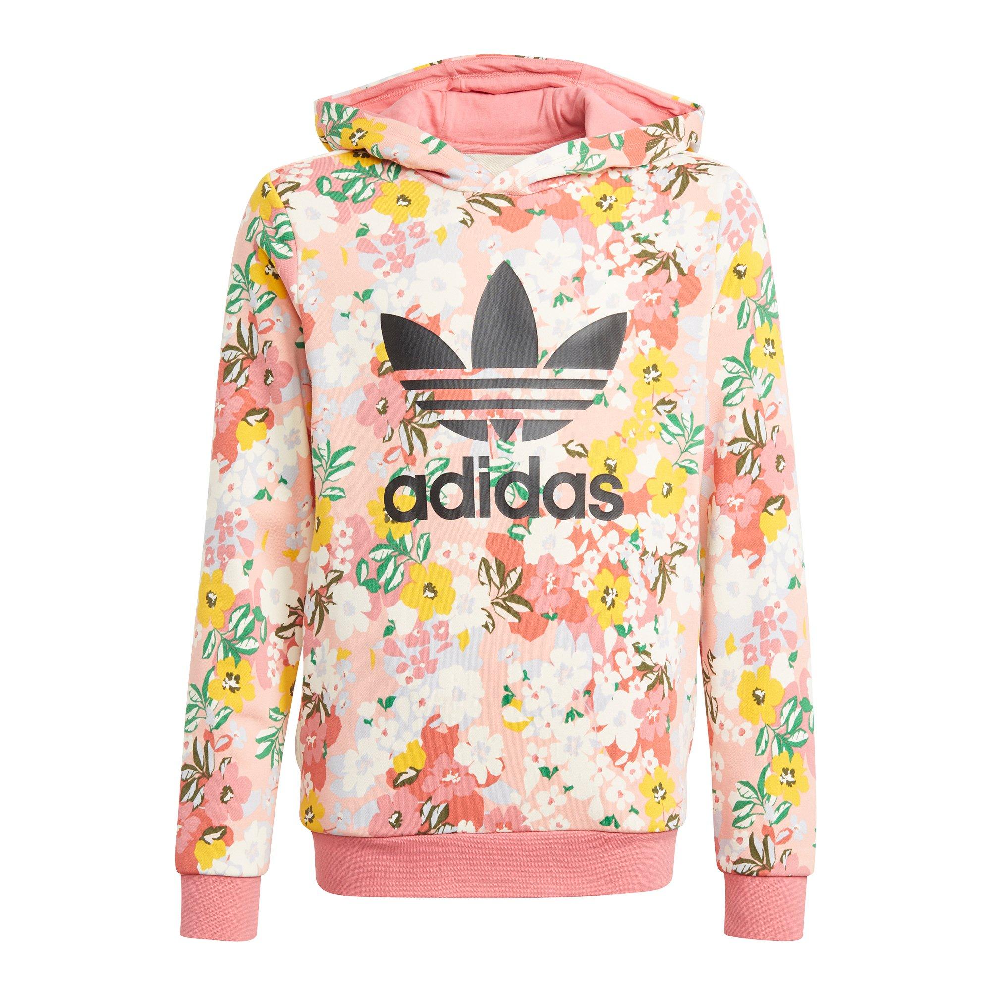 pink adidas hoodie kids