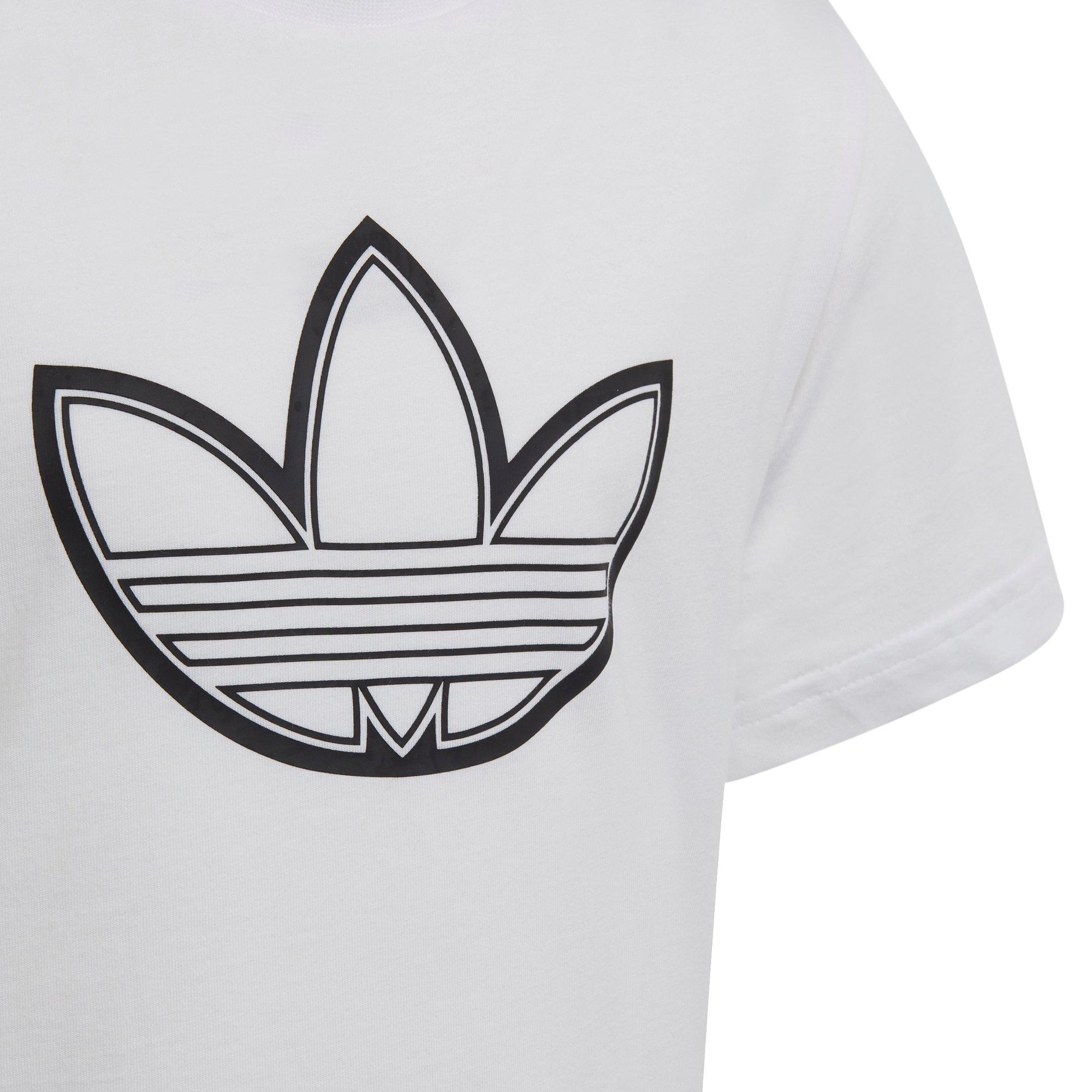 adidas Originals SPRT Collection Big Kids' White/Black Tee