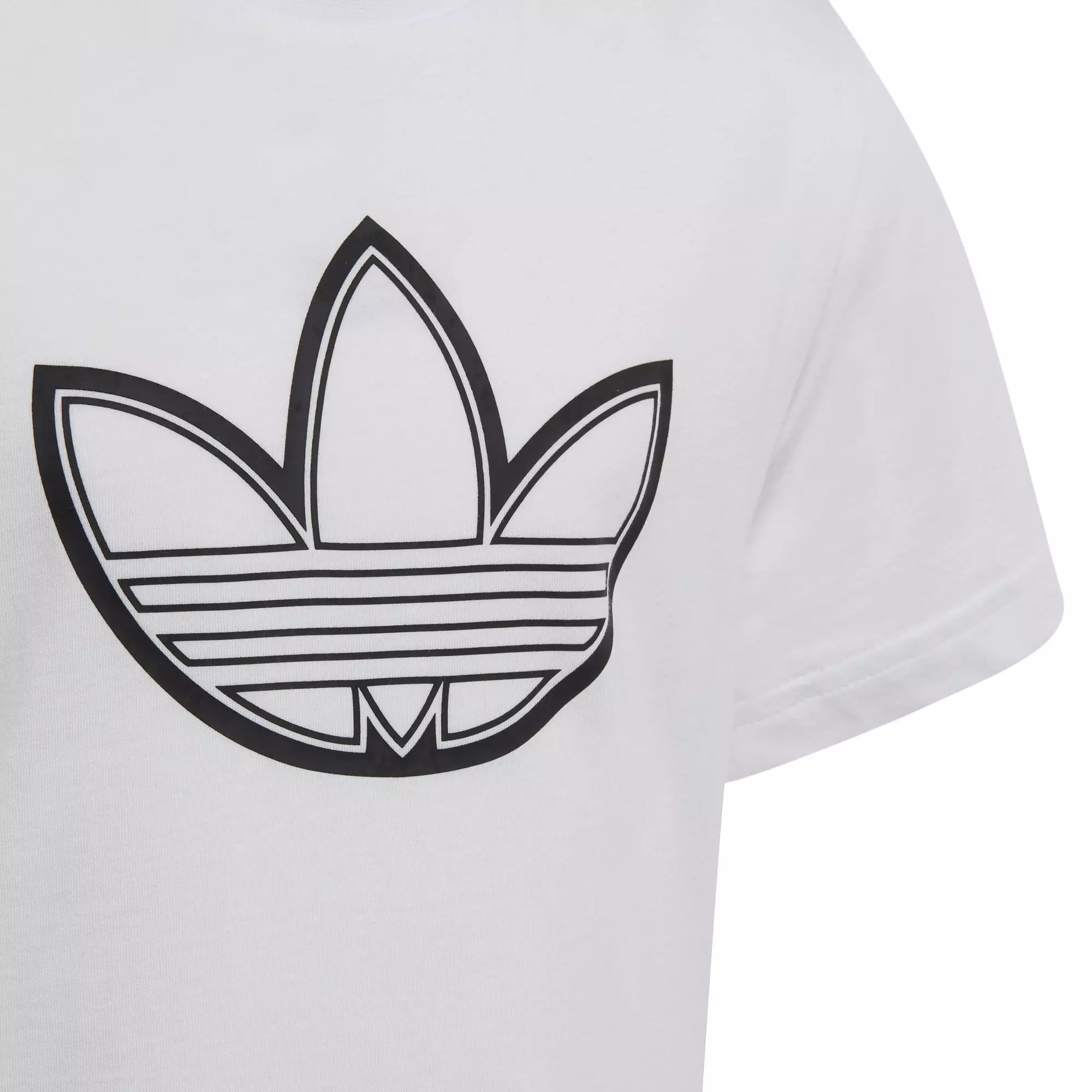 adidas Originals Big Kids' SPRT Collection Tee-White/Black - WHITE
