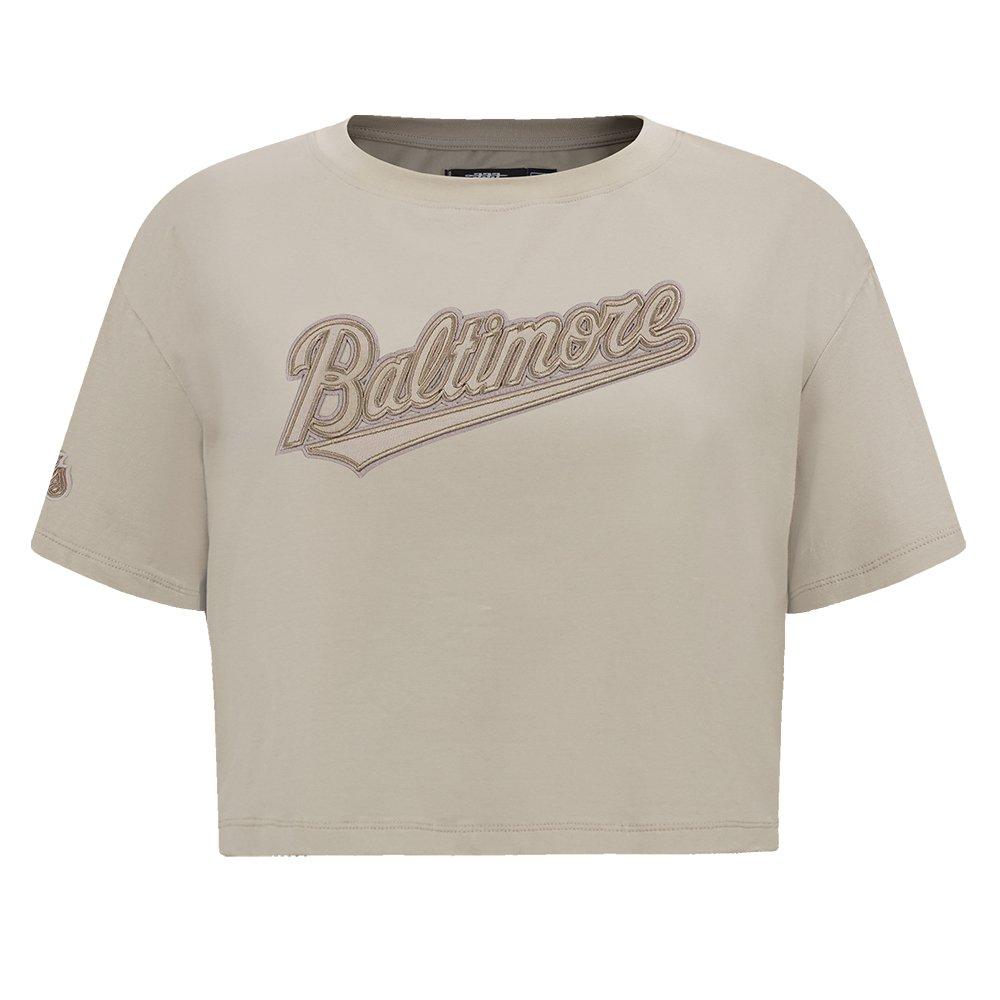 Pro Standard Women's MLB Baltimore Orioles Neutral SJ Boxy Top - Tan - TAN Thumbnail View 1