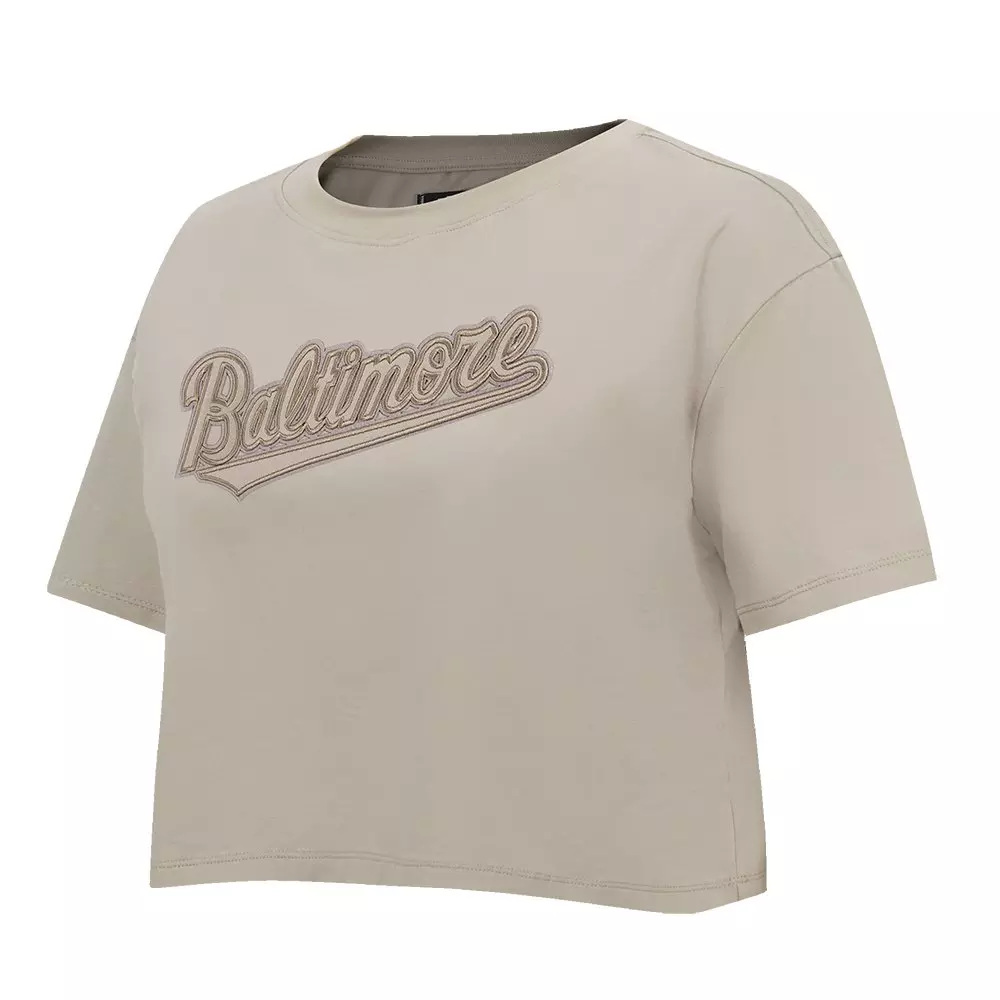 Pro Standard Women's MLB Baltimore Orioles Neutral SJ Boxy Top - Tan - TAN