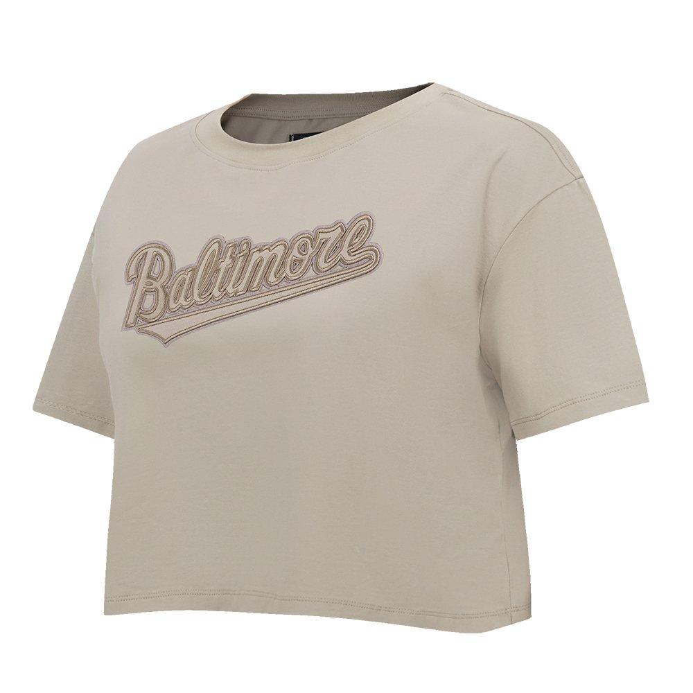 Pro Standard Women's MLB Baltimore Orioles Neutral SJ Boxy Top -Tan - TAN Thumbnail View 3