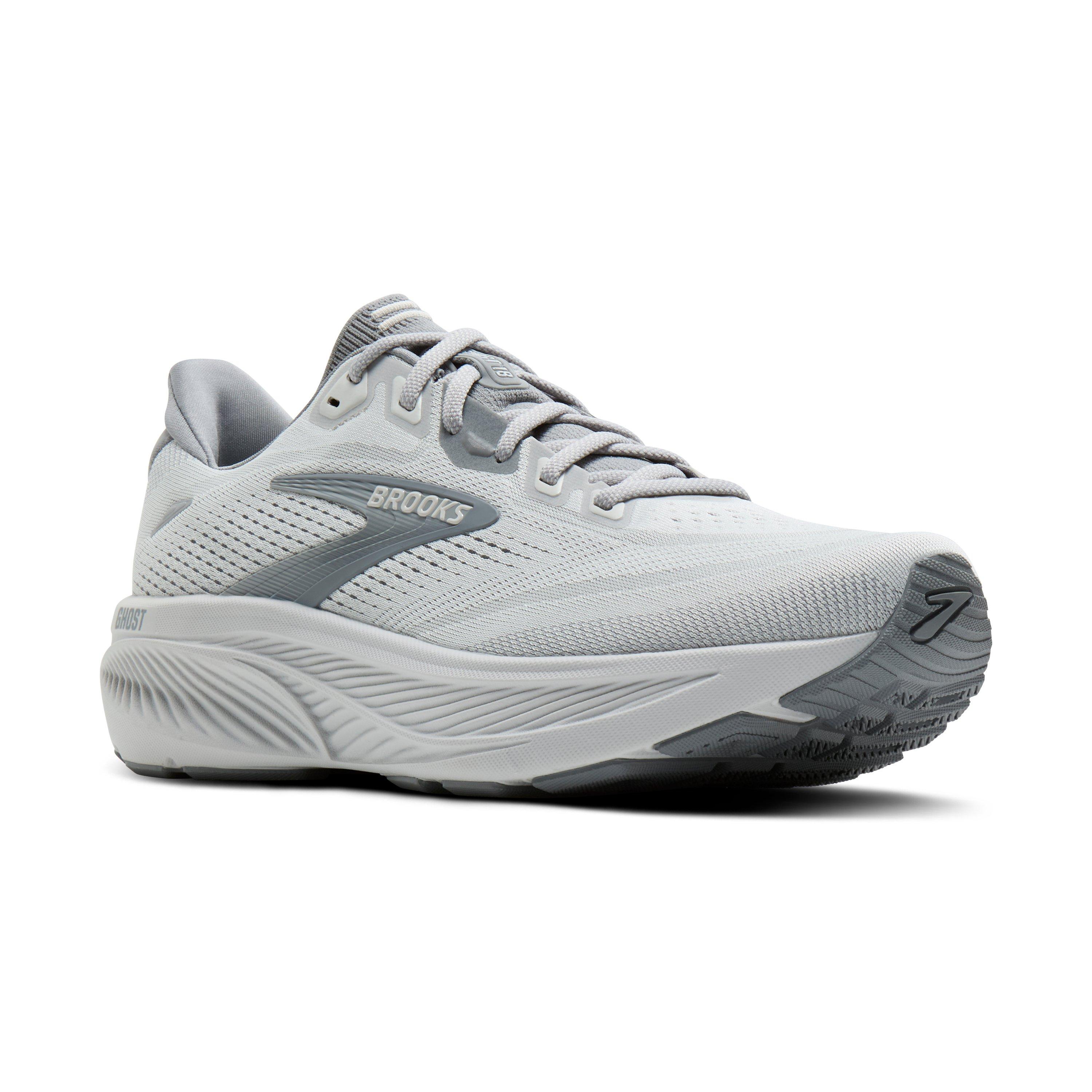 Brooks Ghost 18 "Primer Grey/Oyster Mushroom" Men's Wide Running Shoe - GREY/MUSHROOM