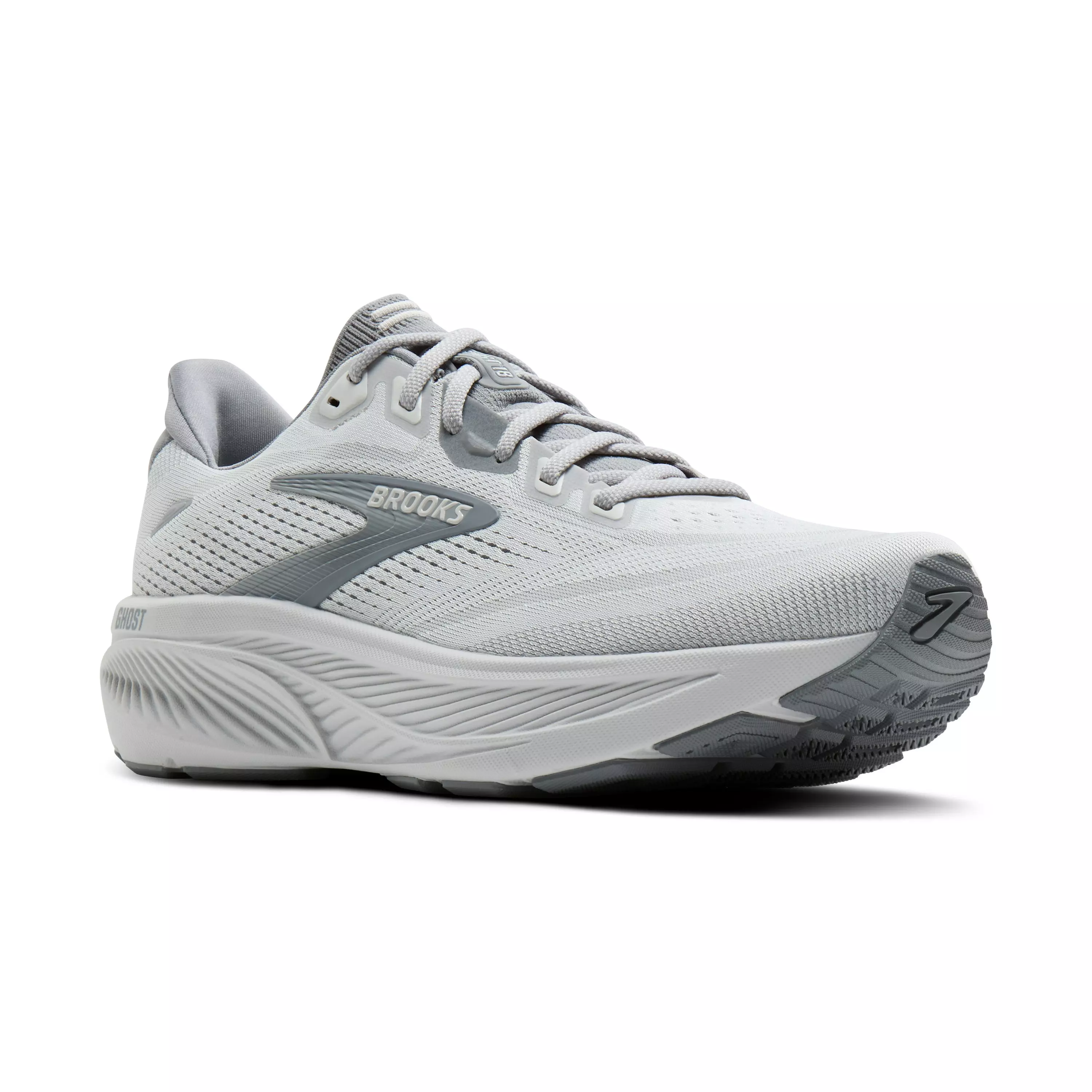 Brooks Ghost 18 "Primer Grey/Oyster Mushroom" Men's Wide Running Shoe - GREY/MUSHROOM