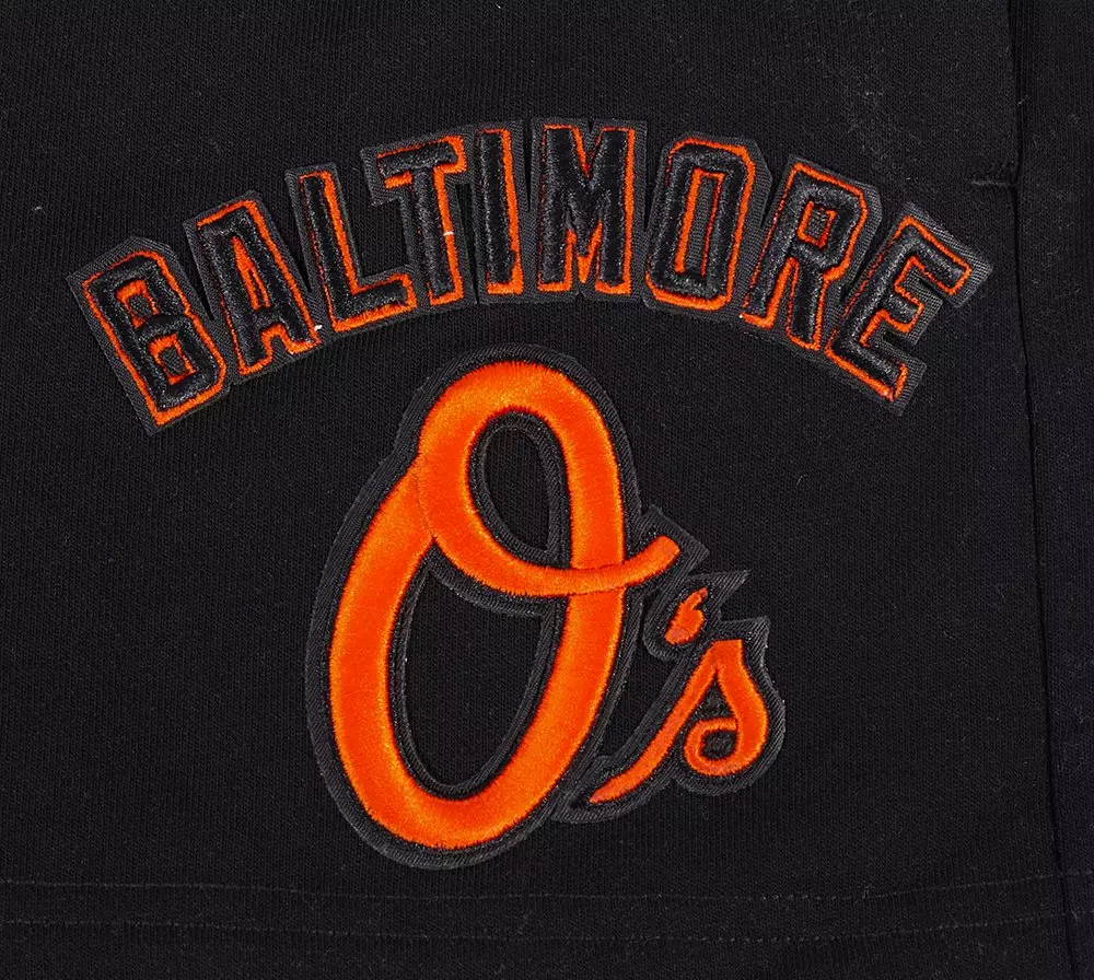 Pro Standard Women's MLB Baltimore Orioles Classic Fleece Shorts - Black - BLACK