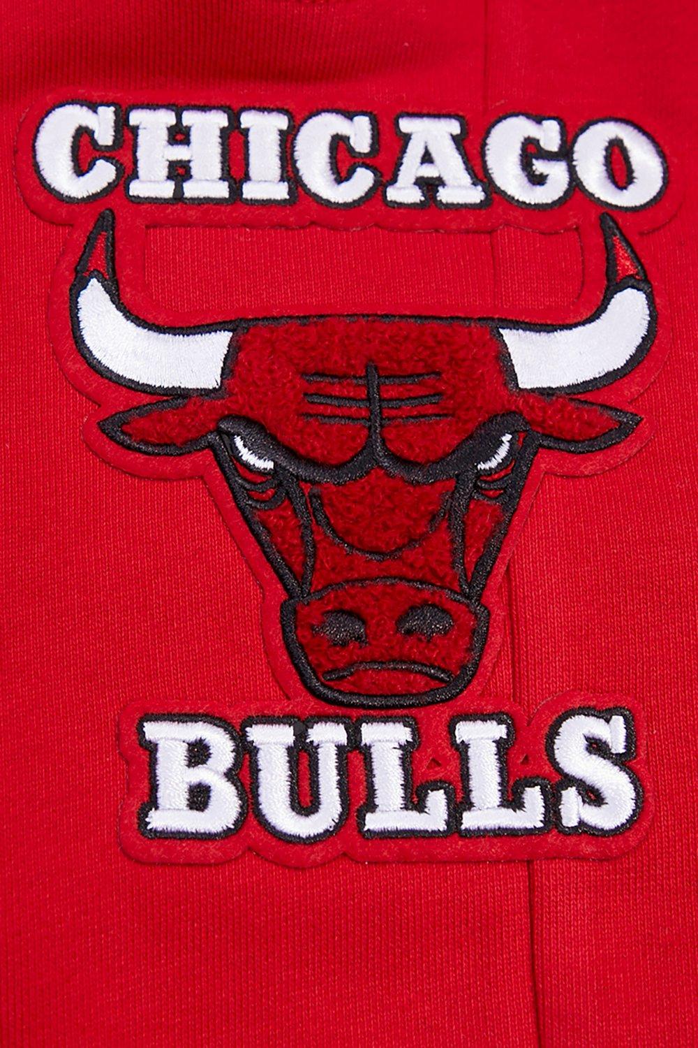 Pro Standard Men's NBA Chicago Bulls Retro Classic Fleece Sweatpants -Red/Black - RED/BLACK Thumbnail View 5
