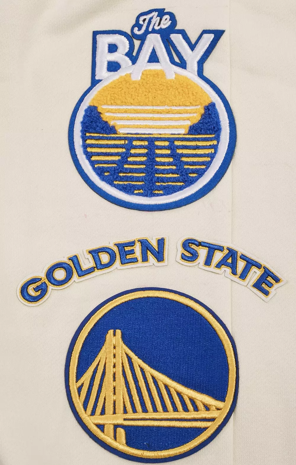 Pro Standard Men's NBA Golden State Warriors Retro Classic Fleece Sweatpants - Eggshell/Royal - EGGSHELL/ROYAL BLUE