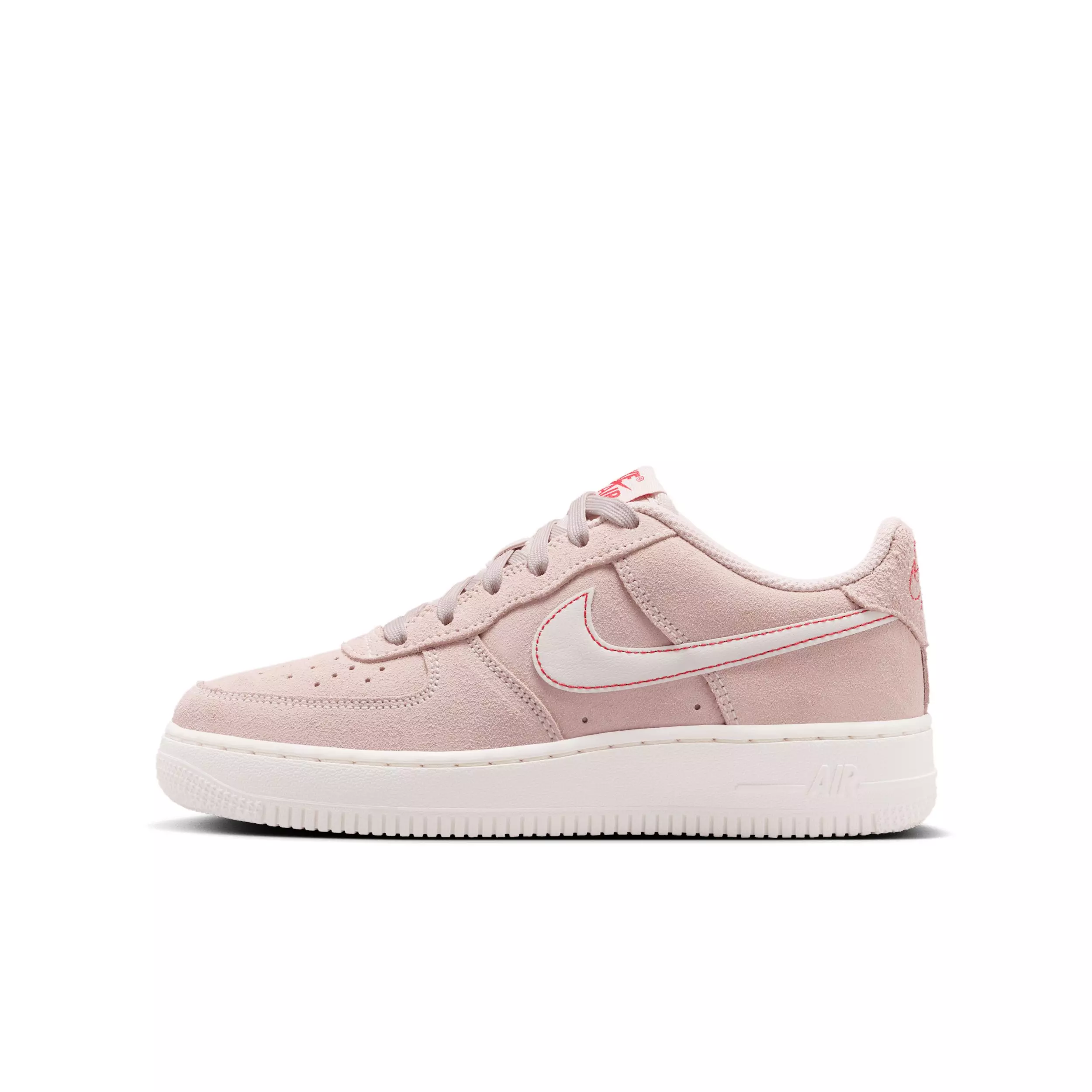 Nike Air Force 1 LV8 "Silt Red/University Red/Sail" Grade School Girls' Shoe - RED/RED/SAIL